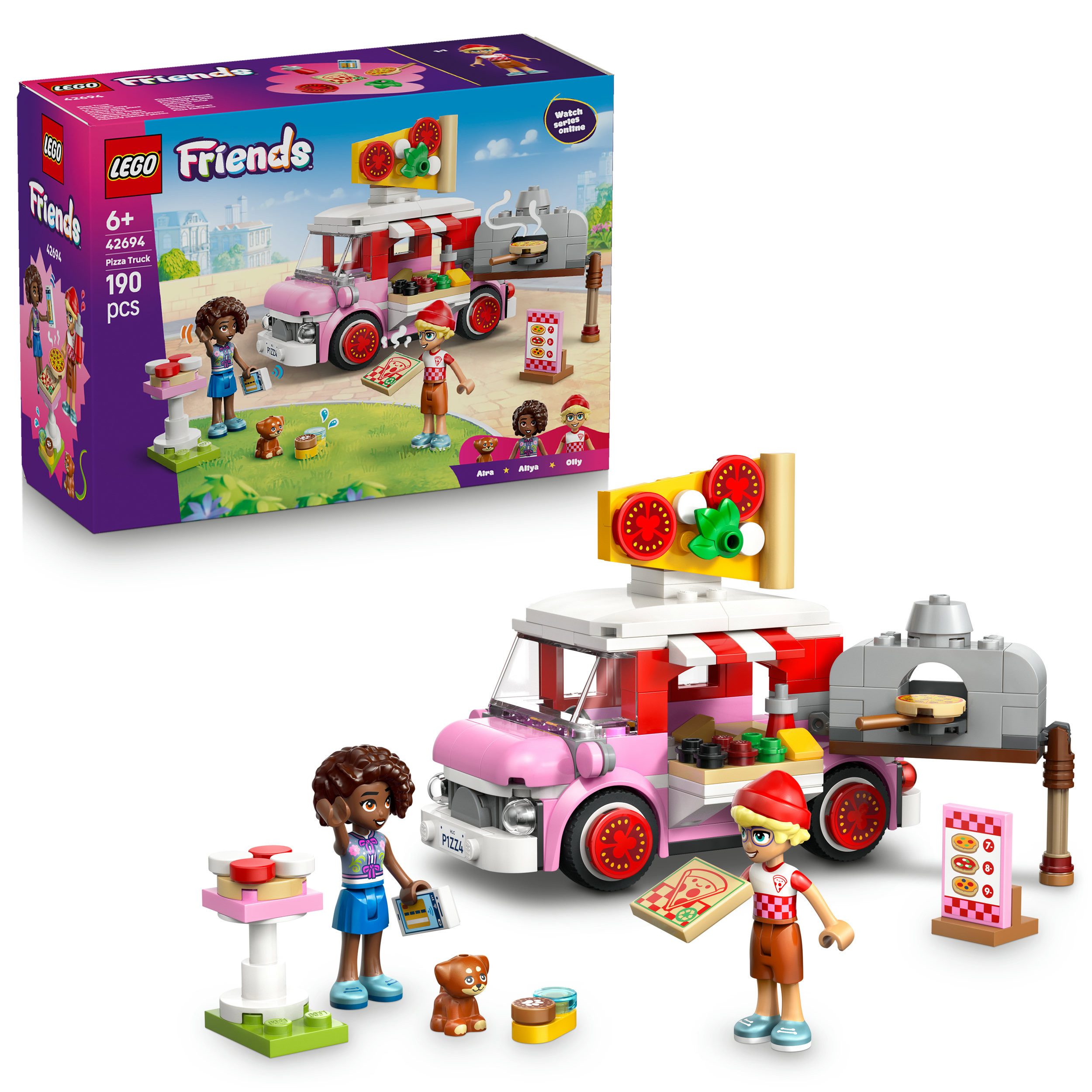 LEGO® Pizzawagen (42694), LEGO Friends Konstruktionsspielsteine, (190 St), Made in Europe