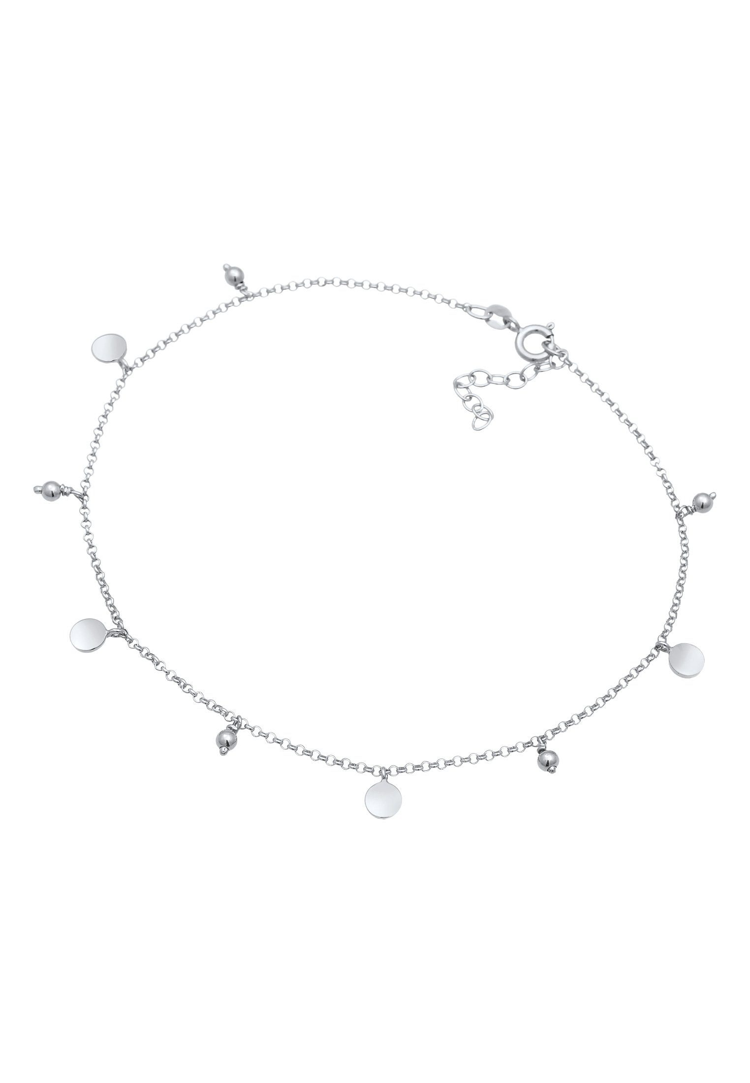 Elli Fußkette Plättchen Kugel Boho Style günstig online kaufen