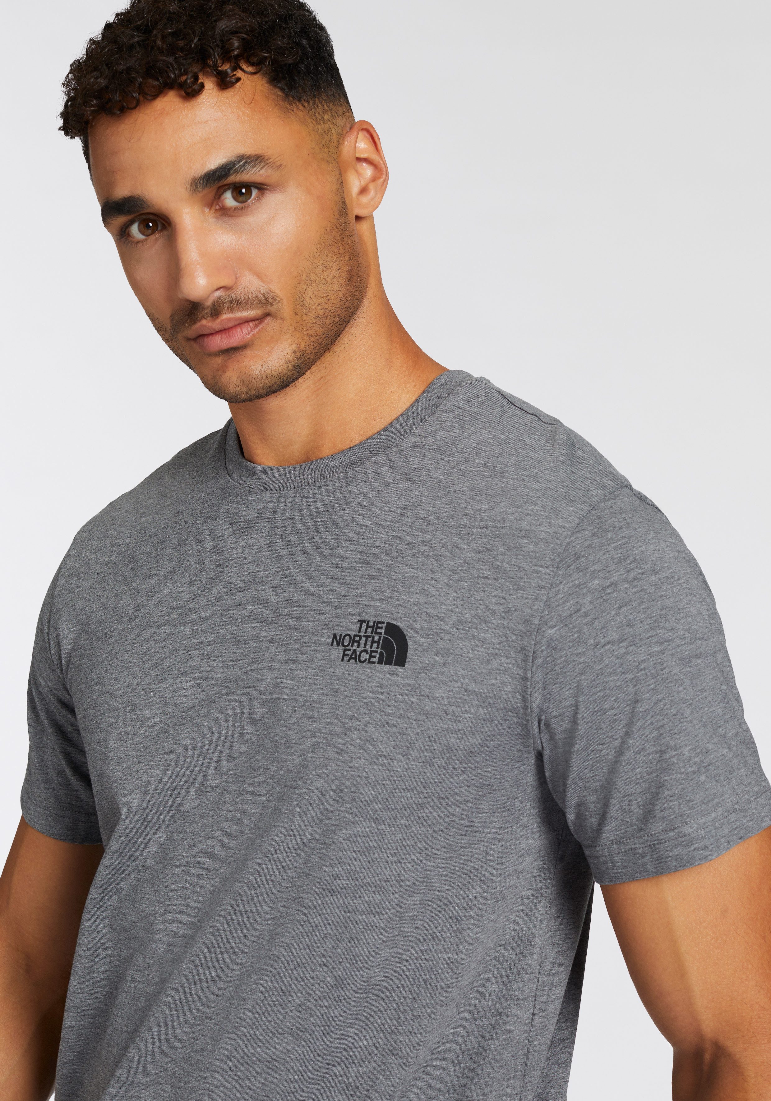 The North Face T-Shirt M SS SIMPLE DOME TEE sportlicher Stil, mit Logodrucken, atmungsaktive Baumwollmischung