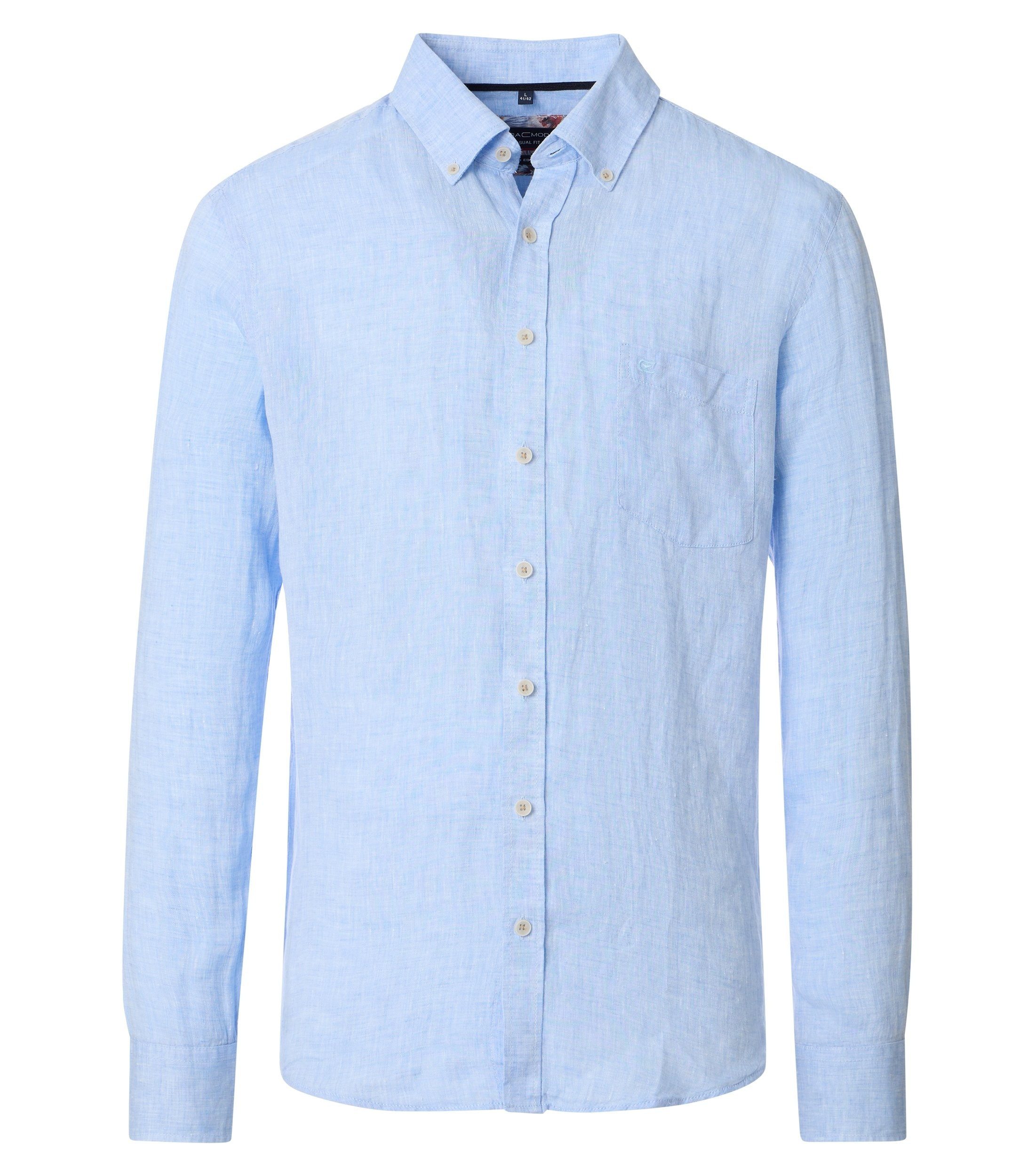 CASAMODA Langarmhemd CASAMODA Herren Leinenhemd Langarm Button-Down ...