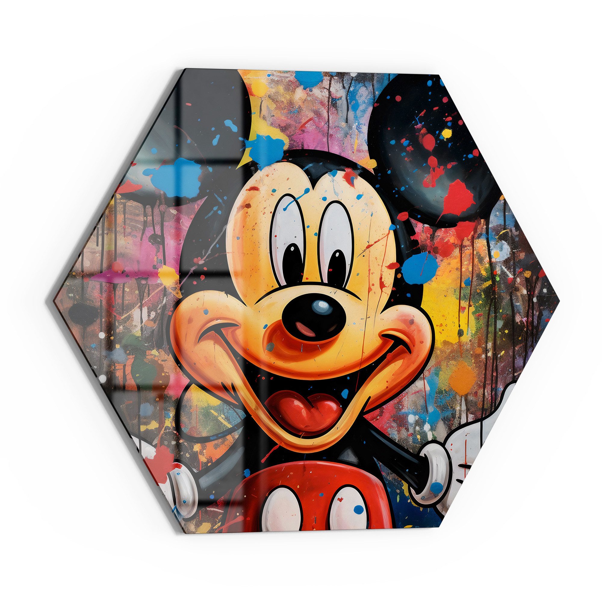 DEQOART Magnettafel 'Mickey im Farbenzauber', Whiteboard Pinnwand beschreibbar