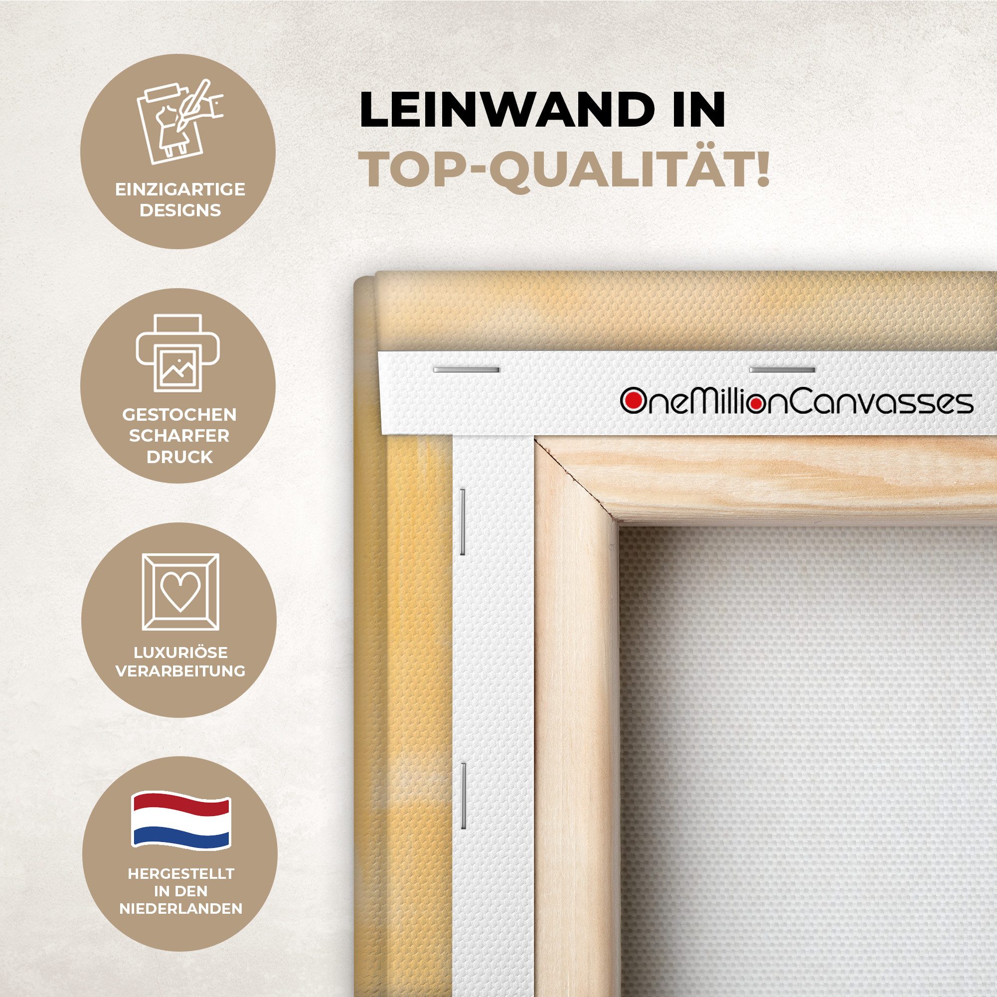 OneMillionCanvasses® Leinwandbild Illustration - Palme - günstig online kaufen