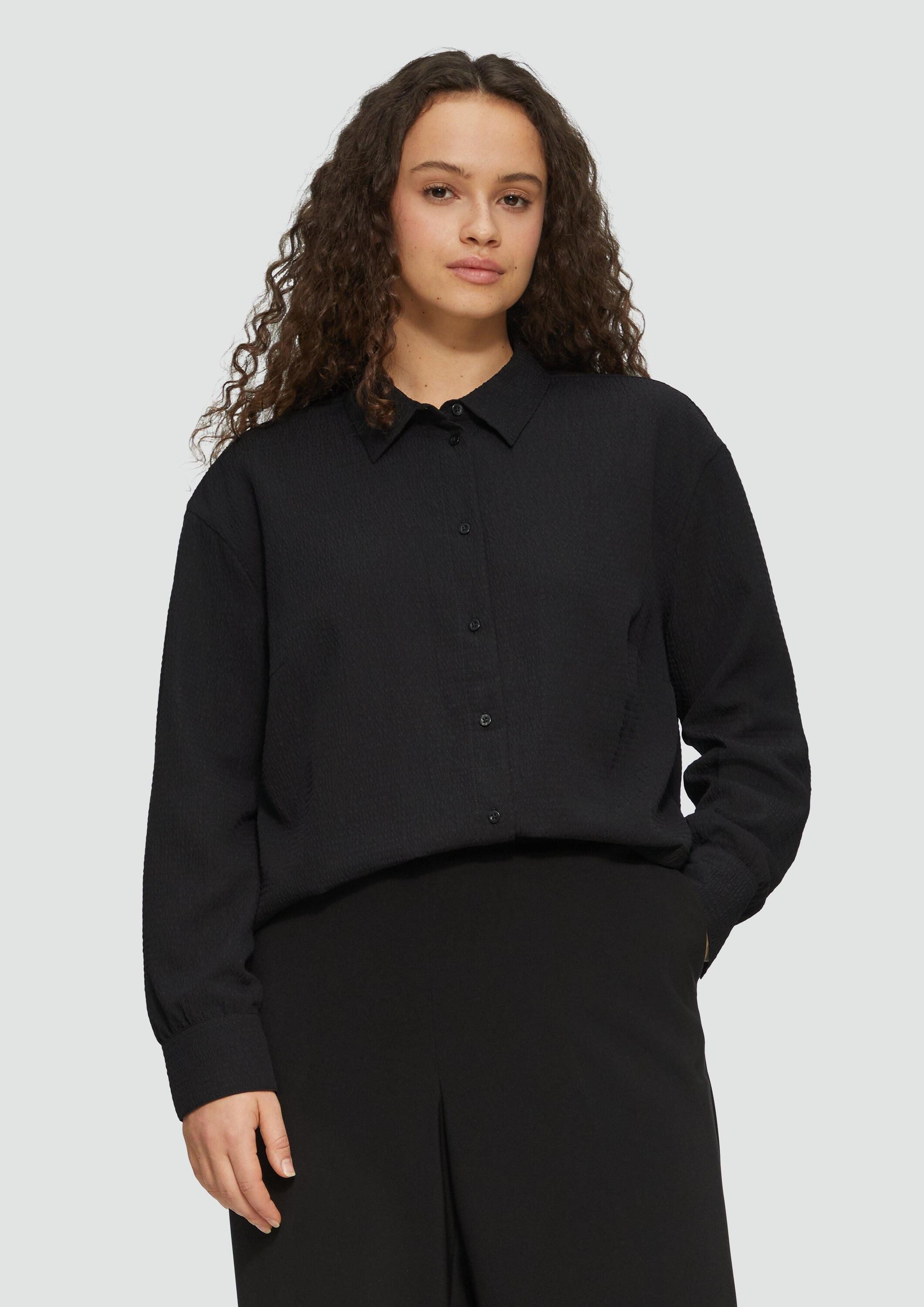 s.Oliver Langarmbluse Bluse Strukturierte Hemdbluse mit günstig online kaufen