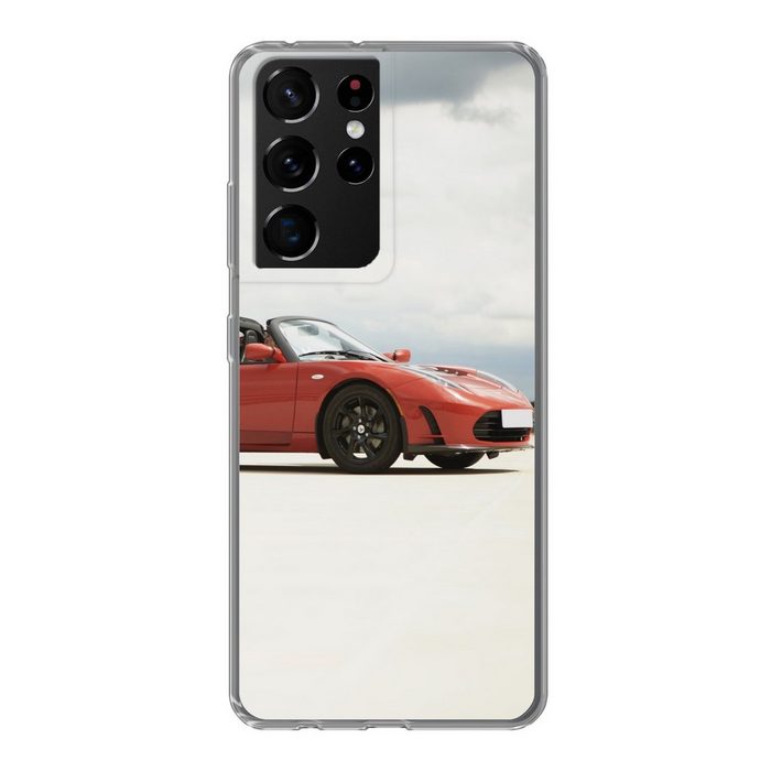 MuchoWow Handyhülle Schneller Tesla Roadster Phone Case Handyhülle Samsung Galaxy S21 Ultra Silikon Schutzhülle