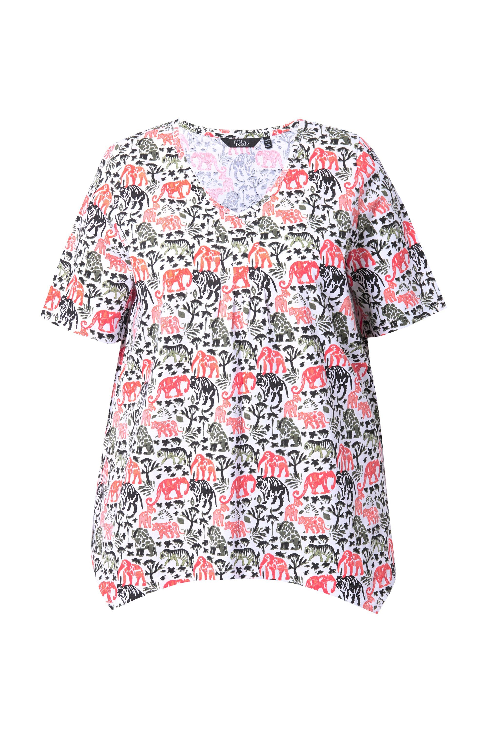 Ulla Popken T-Shirt T-Shirt Tiere A-Linie günstig online kaufen