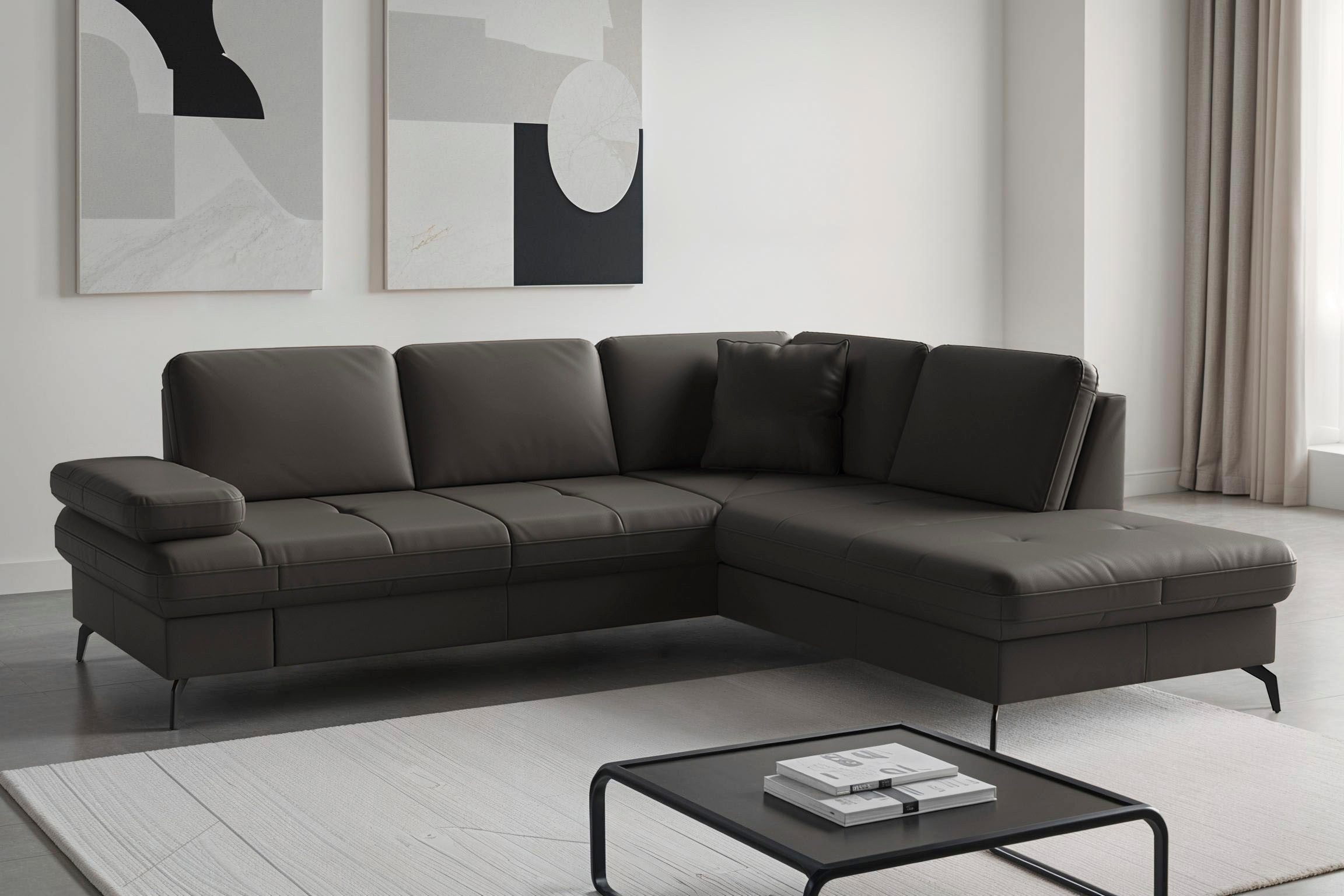sit&more Ecksofa Morris Jubi, Ottomane, Breite 238 cm, mit Armteilfunktion, wahlweise mit Schlaffunktion