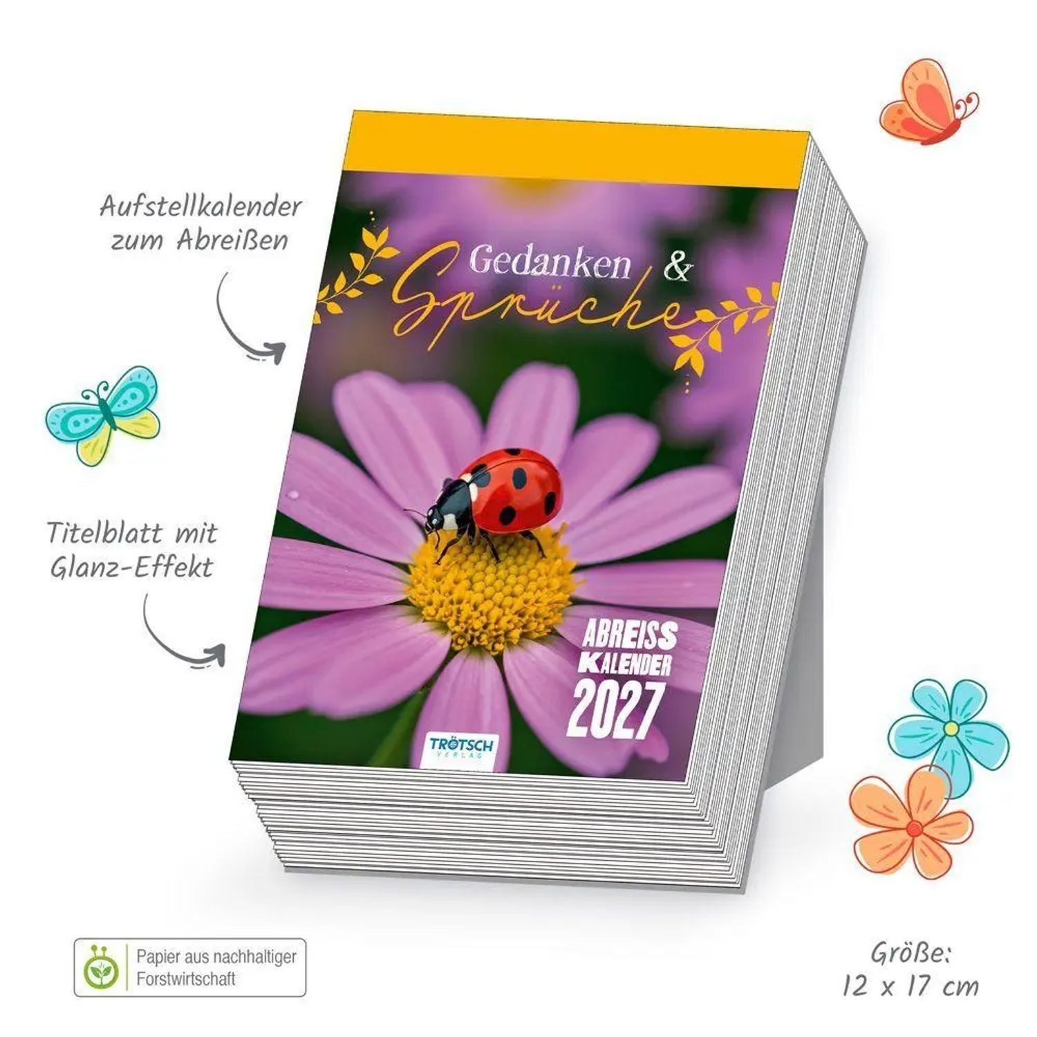 Trötsch Verlag Abreißkalender TRÖTSCH - Abreißkalender Gedanken und Sprüche 2027