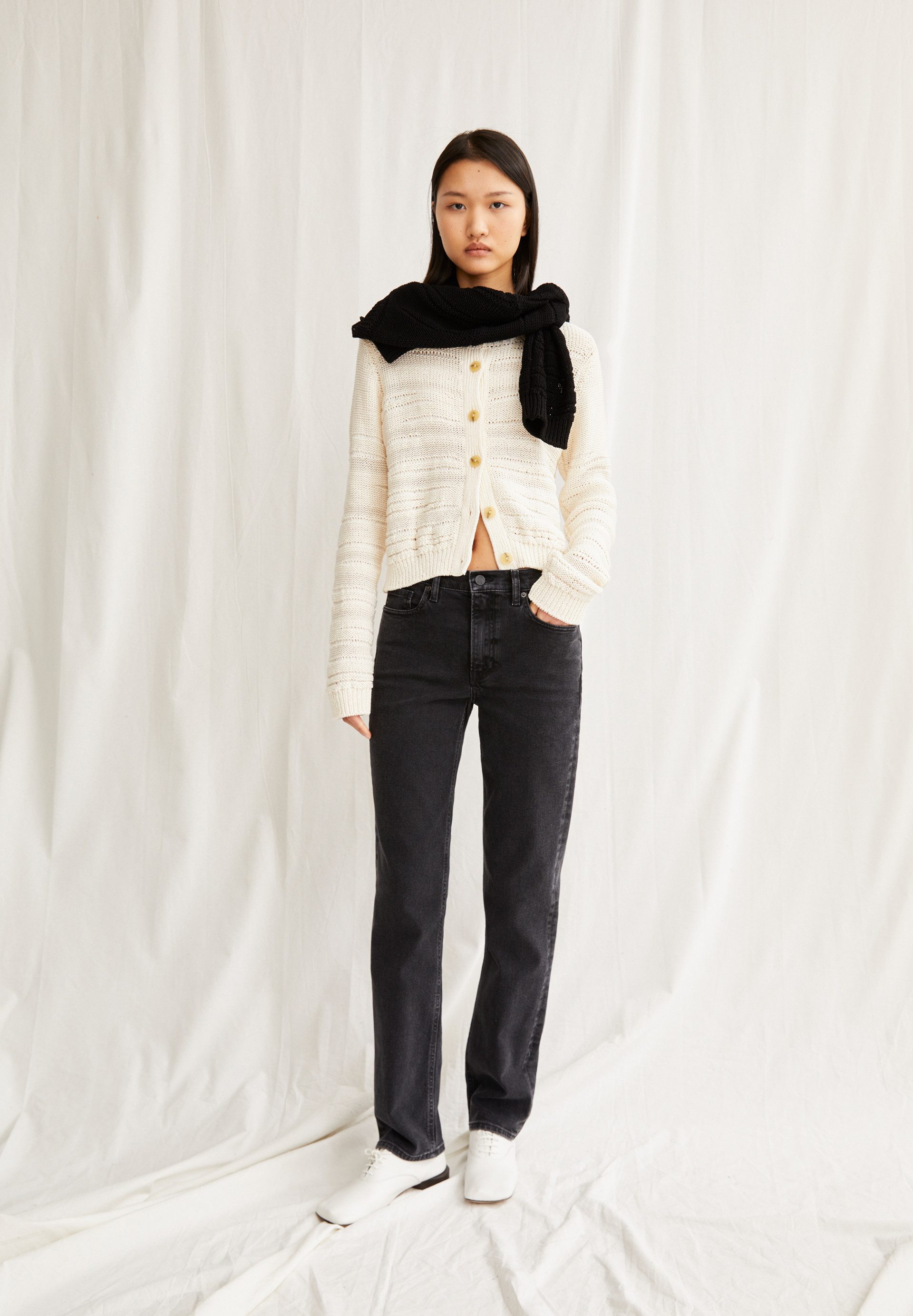 Armedangels Straight-Jeans CARENAA (Comfort-Stretch, Slim Fit) Mid waist