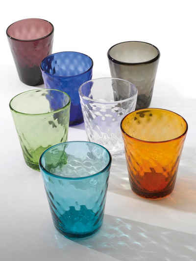 Zafferano Gläser-Set Balloton Buntes Gläser Set 6 Stück- Farblich Sortiert, 6-teiliges Set