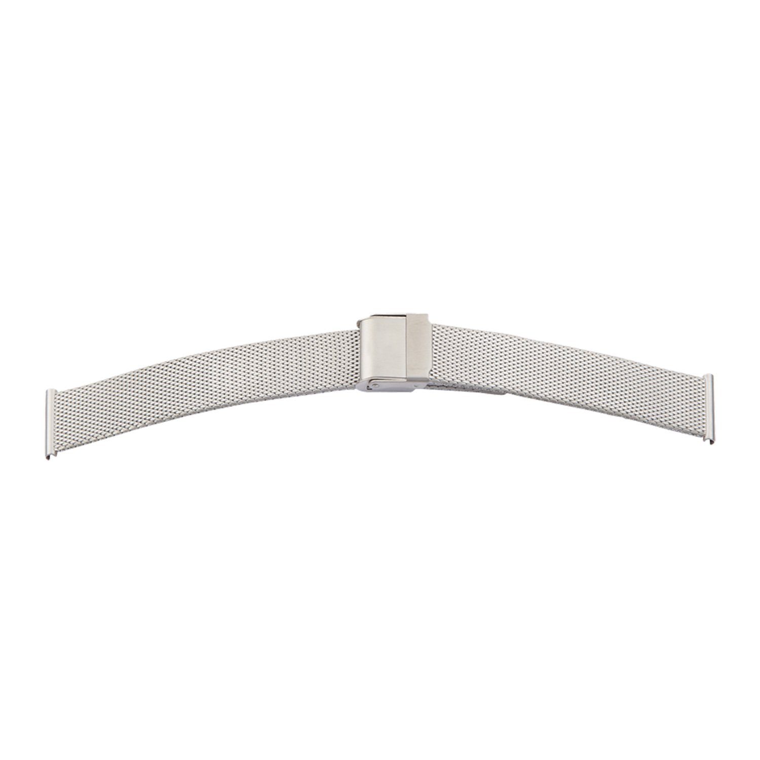 Uhrenarmband Milanaise-Metallband Edelstahl 22 mm, Stahl, satiniert