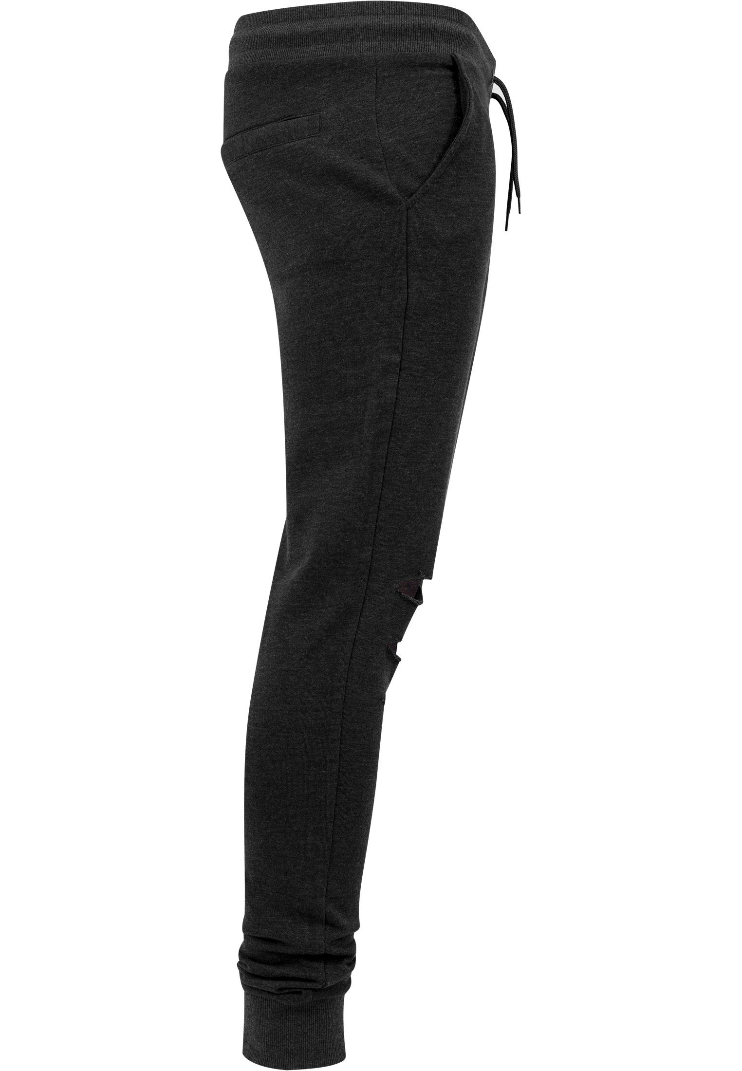 URBAN CLASSICS Terry charcoal Stoffhose Cutted TB1385