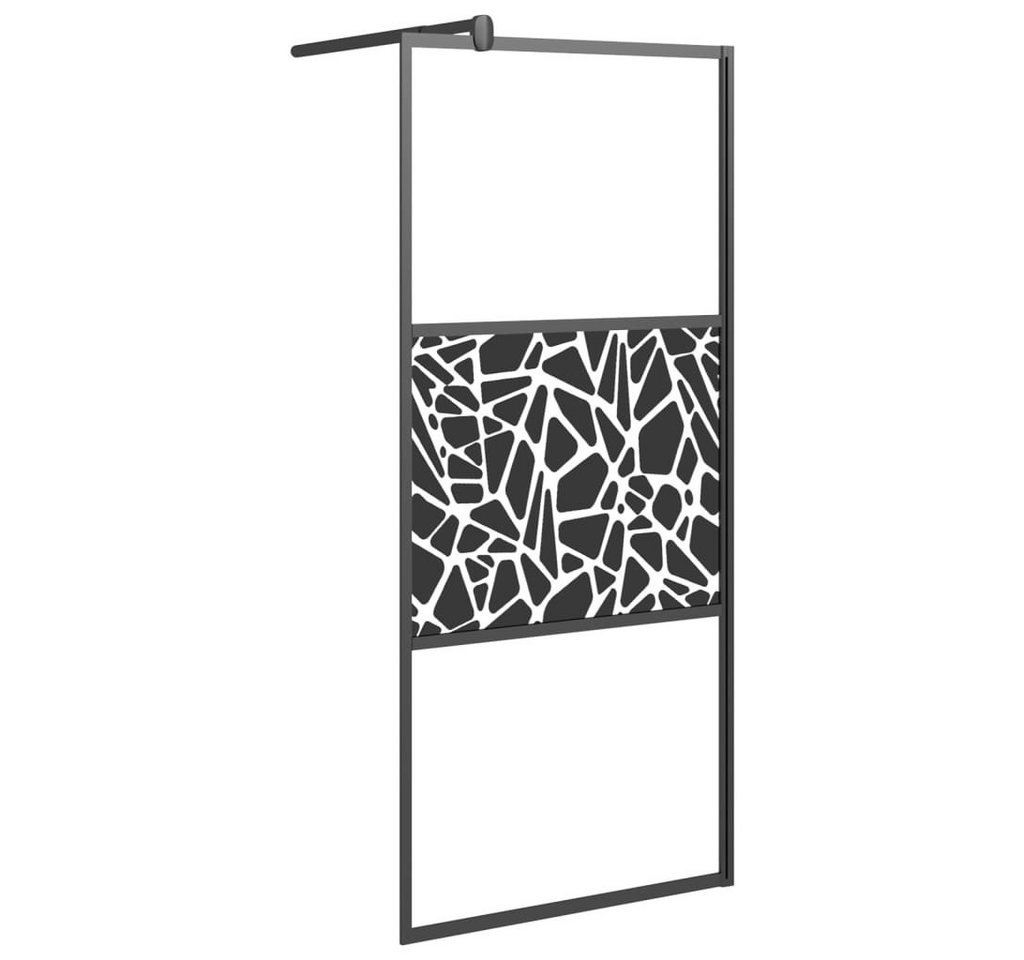 Thumbnail - vidaXL Duschwand Duschwand mit Ablage für Walk-In-Dusche Schwarz 100x195 cm ESG