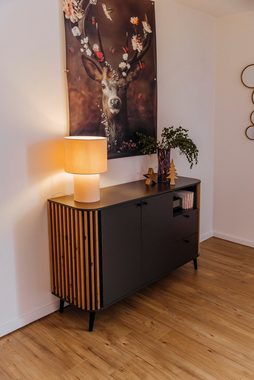 LeGer Home by Lena Gercke Tischleuchte Yasmina, ohne Leuchtmittel, Cord-Leuchte, Tischlampe Höhe 45 cm