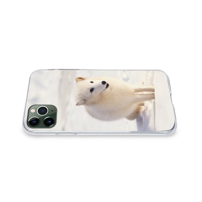 MuchoWow Handyhülle Fuchs - Schnee - Weiß Handyhülle Apple iPhone 11 Pro Smartphone-Bumper Print Handy
