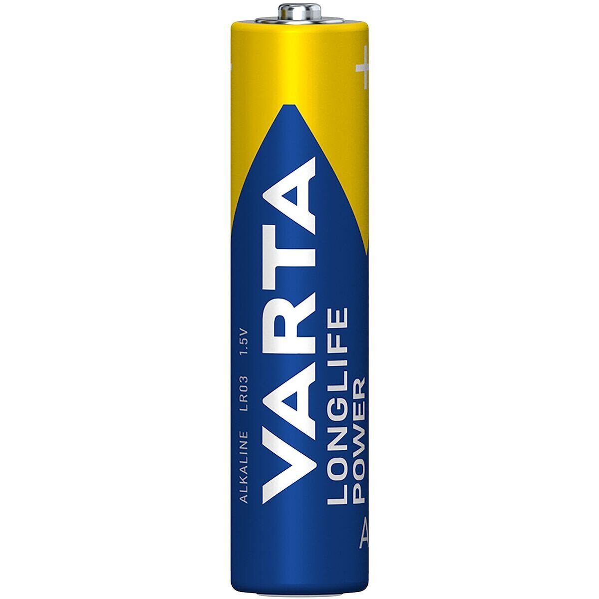VARTA (4 LONGLIFE langer mit Lebensdauer AAA, St), Batterie, Power