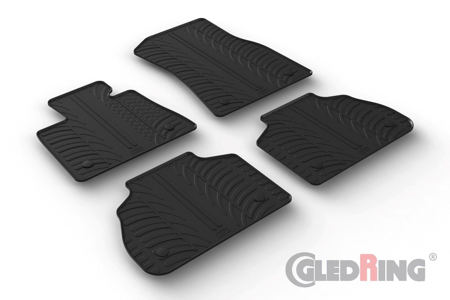 AZUGA Auto-Fußmatten Gummi-Fußmatten passend für BMW X7 ab 2019, für BMW X7 SUV