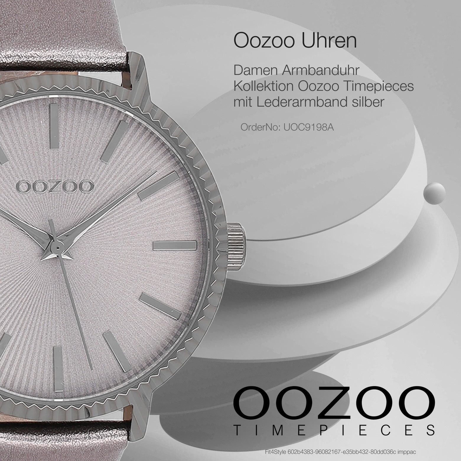 OOZOO Quarzuhr Oozoo Damen Armbanduhr Timepieces Analog, (Analoguhr), Damenuhr rund, groß (ca. 44mm) Lederarmband, Casual-Style