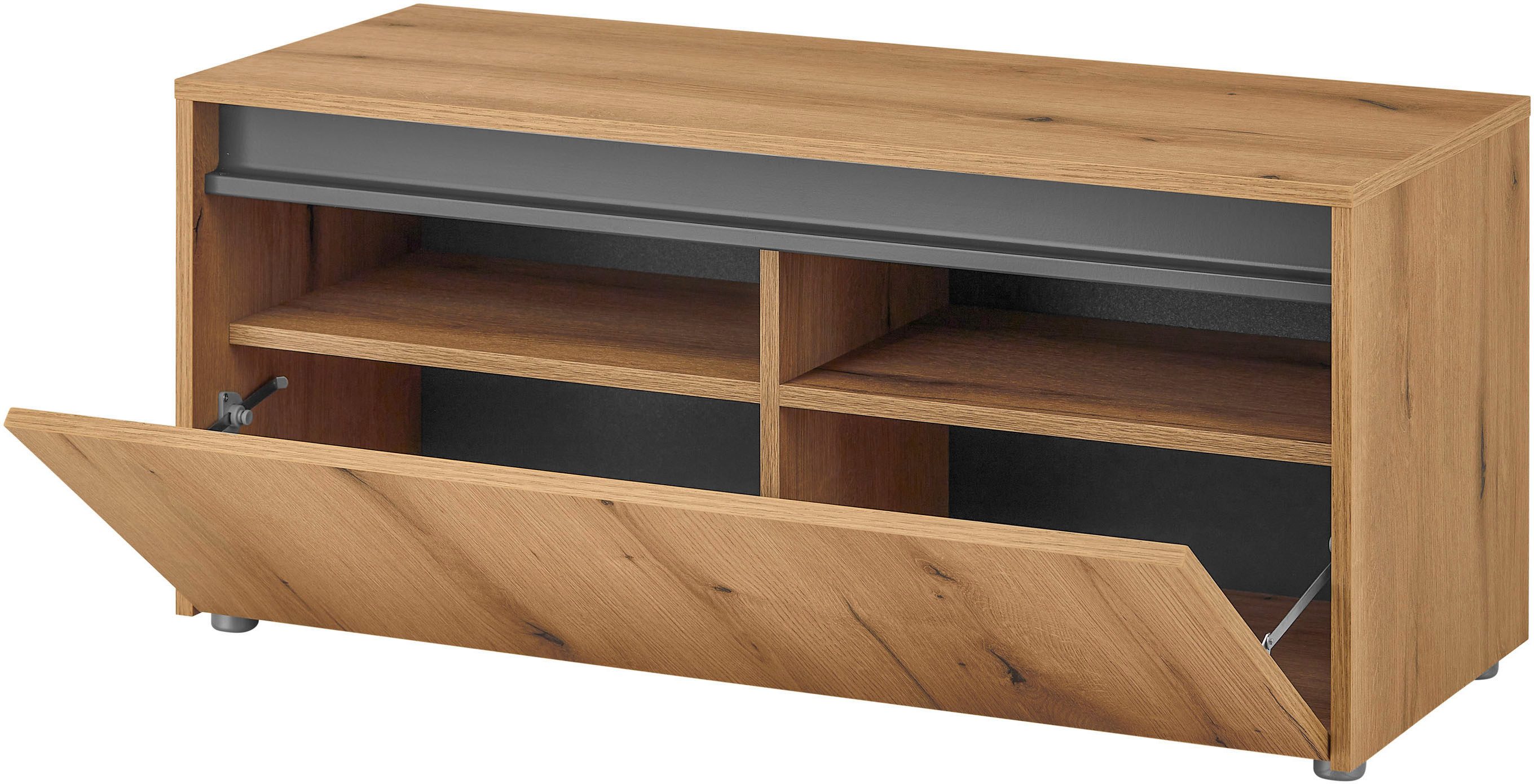 Home affaire Schuhbank GiRON/CiTY, Garderobenbank mit Klappe, Sitzbank in vier Farben, viel Stauraum, Platz für ca. 8 Paar Schuhe, 100 cm breit – Bild 5 von 5