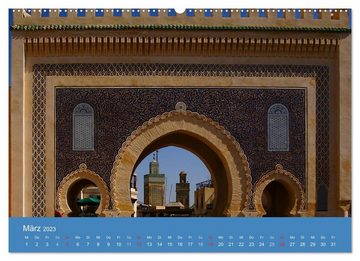 CALVENDO Wandkalender farbiges Marokko (Premium, hochwertiger DIN A2 Wandkalender 2023, Kunstdruck in Hochglanz)
