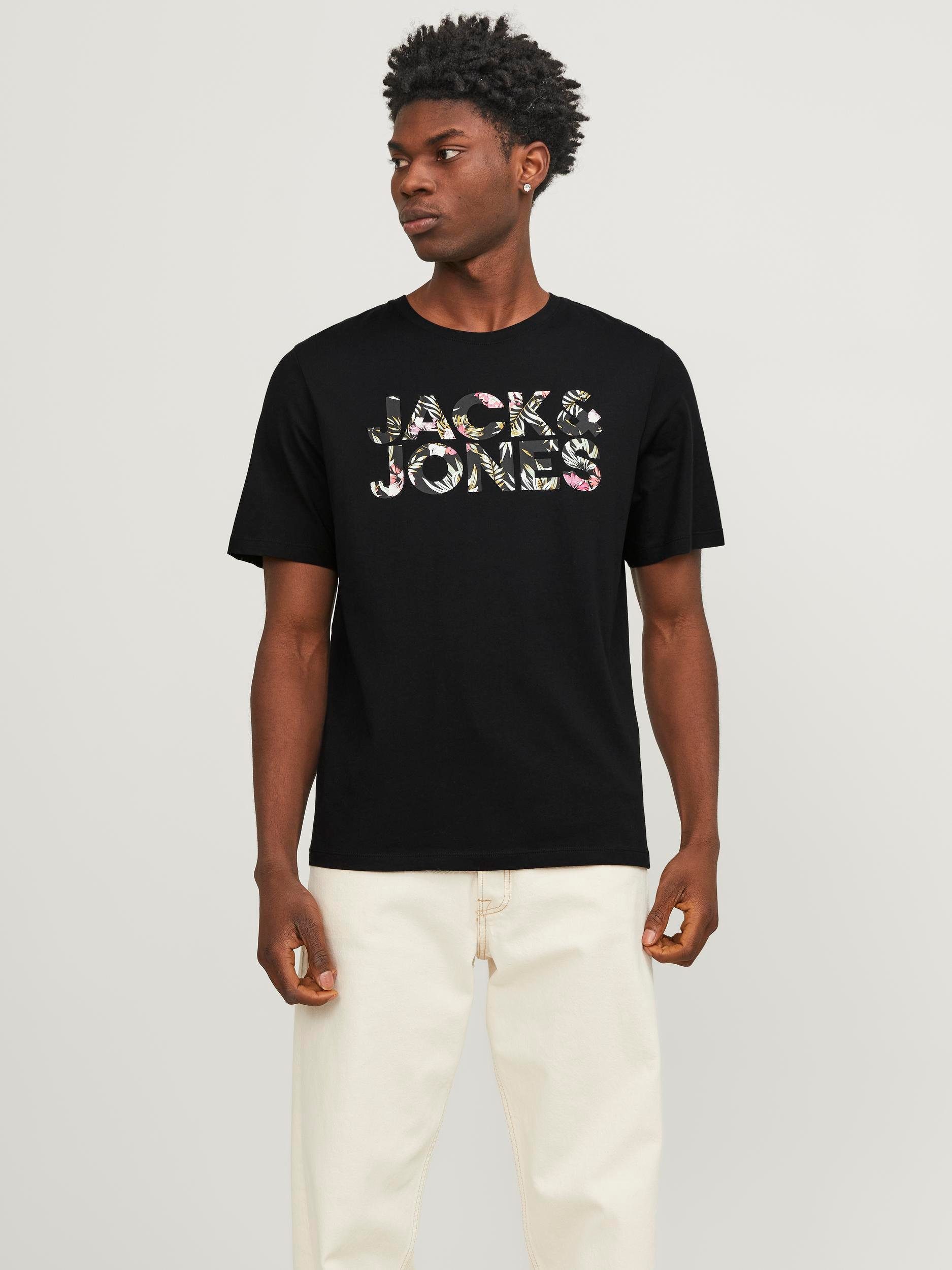 Jack & Jones Rundhalsshirt JJEJEFF CORP LOGO TEE SS O-NECK SN Carbon | T-Shirts