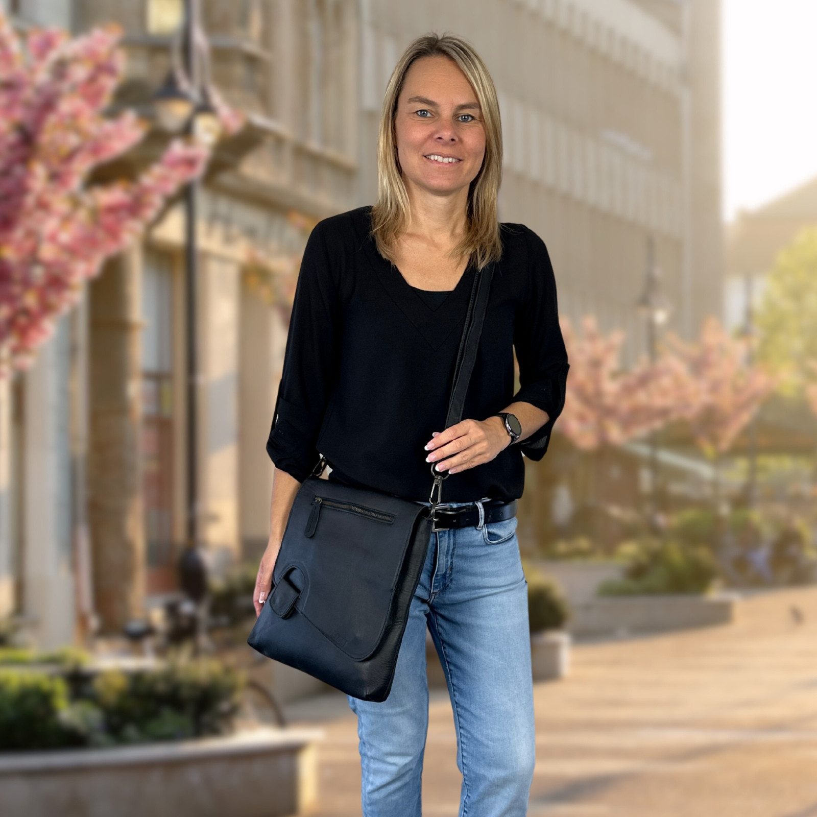 LECONI Umhängetasche Ledertasche Schultertasche Damen Handtasche günstig online kaufen