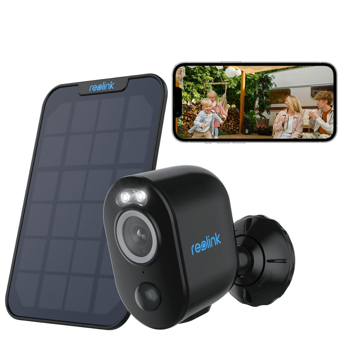 (Akku/Solarbetrieben) Solarpanel,4/5GHz ProHD Überwachungskamera 4MP Reolink mit WiFi,PIR-Sensor
