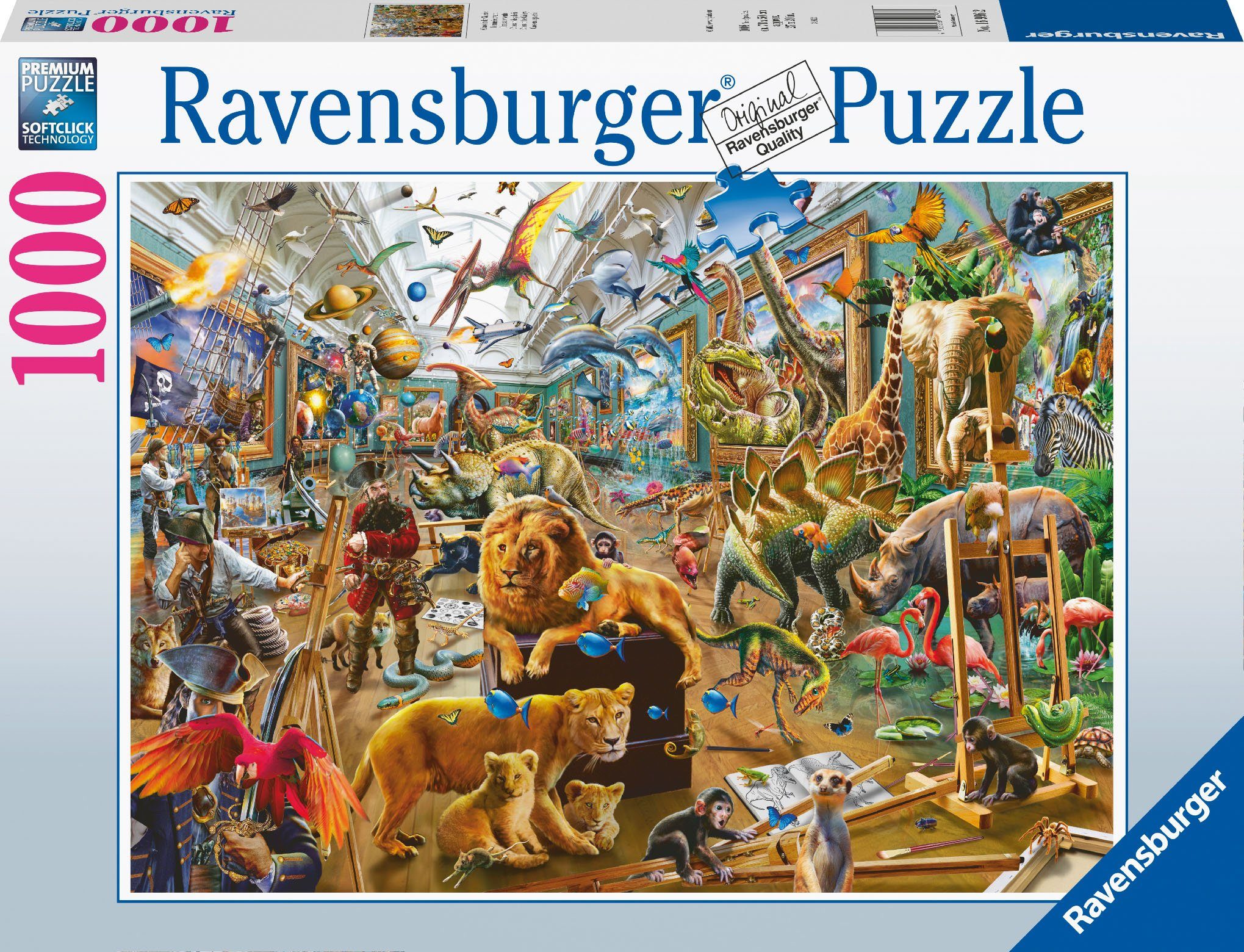 Ravensburger Пазлы Chaos in der Galerie, 1000 Пазлыteile, Made in Germany, FSC® - schützt Wald - weltweit