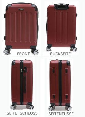 Cheffinger Kofferset Reisekoffer Koffer 3 tlg Hartschale Trolley Set Kofferset Handgepäck, (3 tlg)
