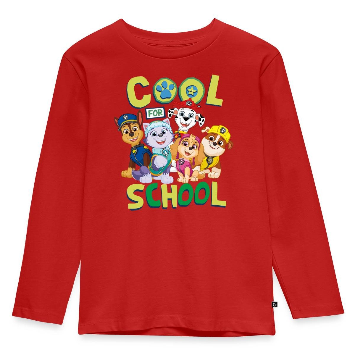 Spreadshirt T-Shirt Paw Patrol Hauptcharaktere Cool For School Kinder Premium Langarmshirt (1-tlg)