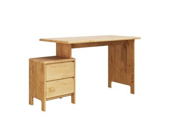 Home affaire Schreibtisch Luven, Computertisch, zertifiziertes Massivholz, mit 2 Schubkasten, Breite 120 cm