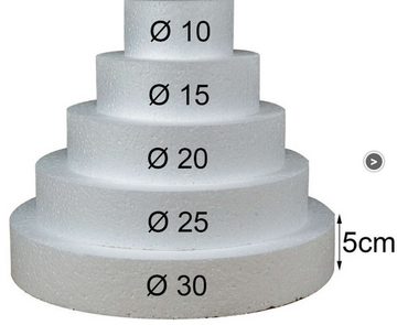 H-Erzmade Styropor-Teil Styroportorte Torte Set fünfstöckig rund Durchmes
