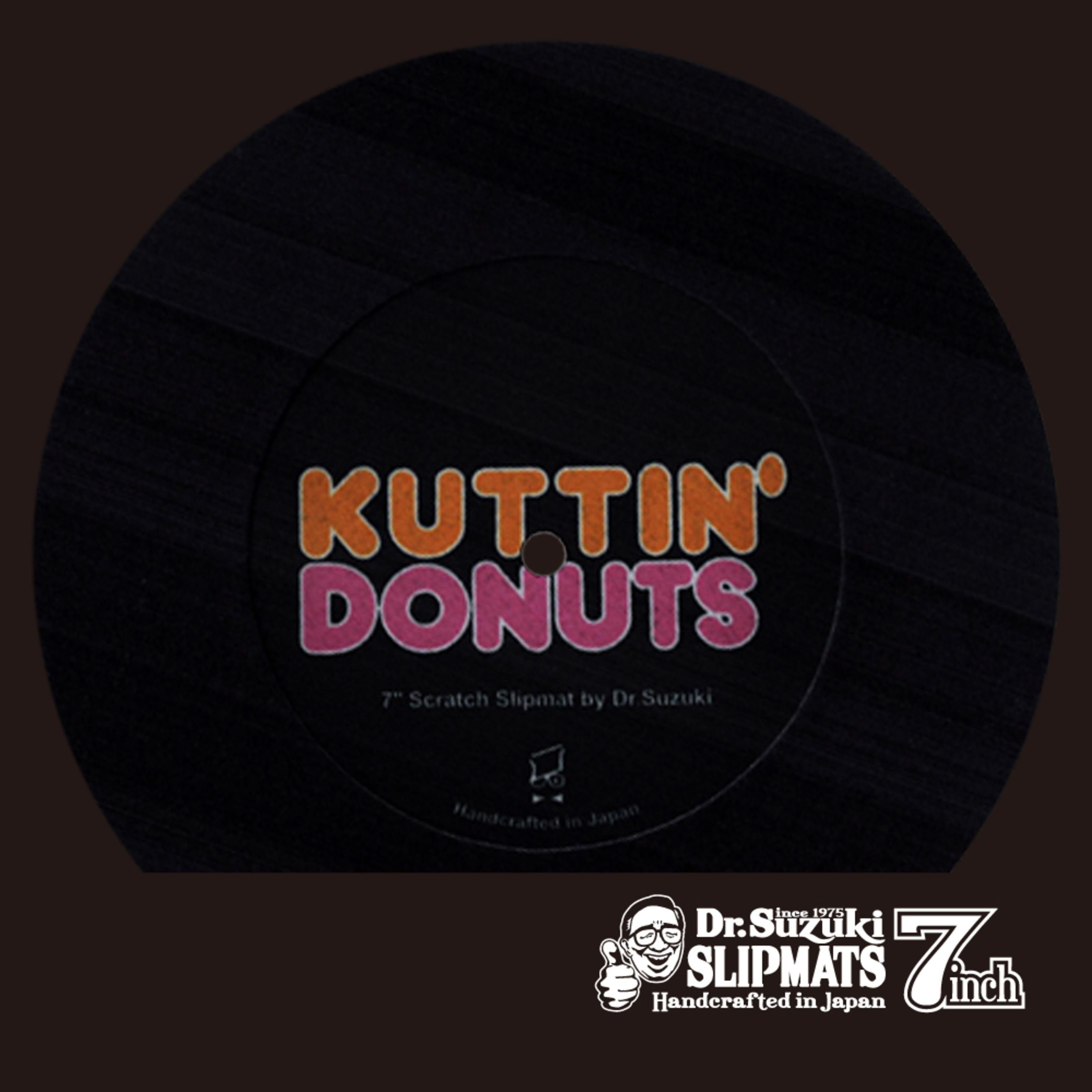 Dr. Suzuki Plattenspieler (Tablecloth 7" Kuttin Donuts Slipmat schwarz)