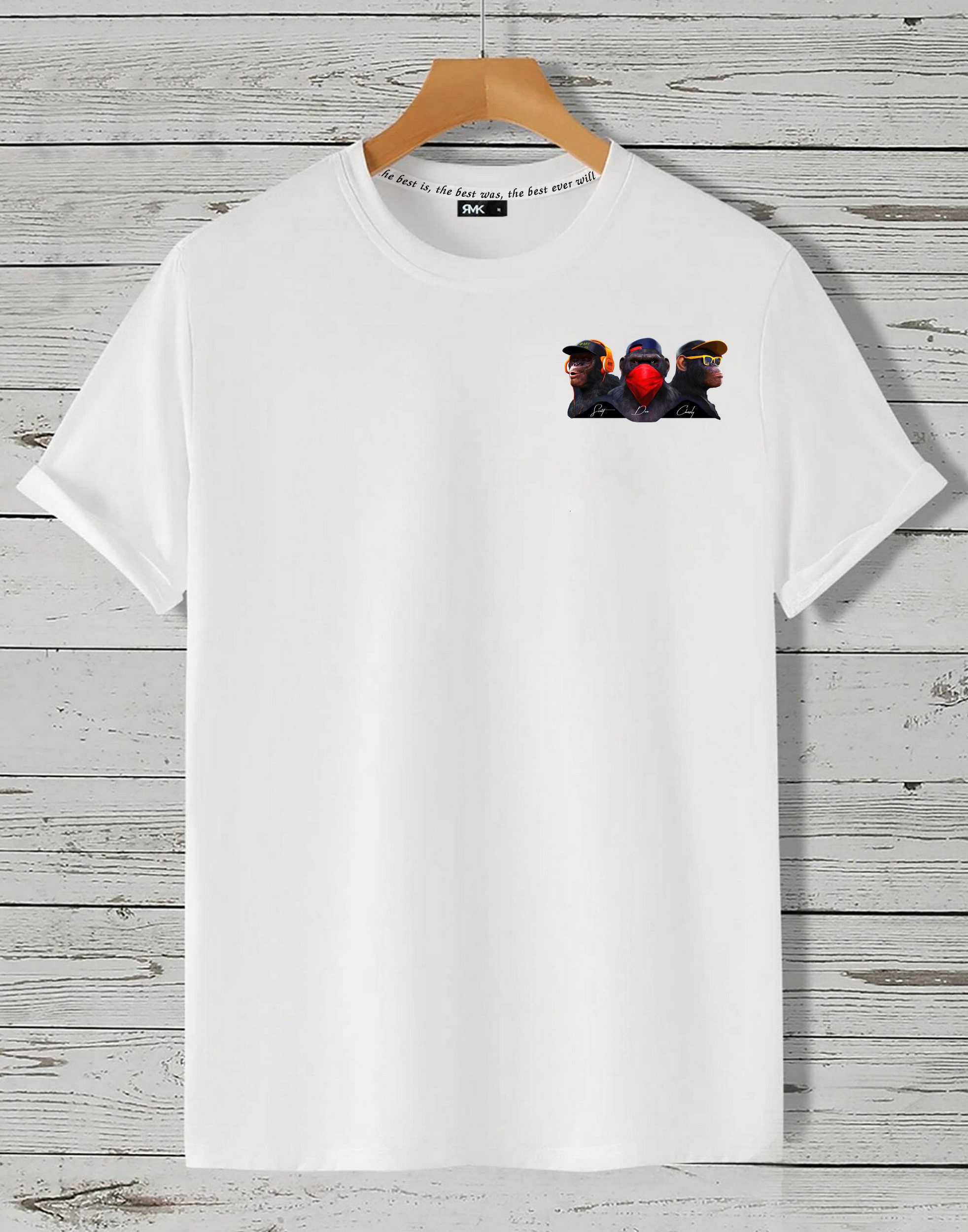 RMK T-Shirt T-Shirt Herren Print Shirt Rundhals kurzarm Affe Monkey günstig online kaufen