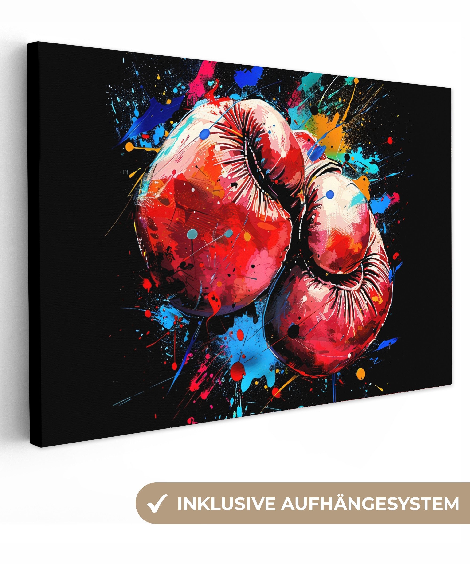 OneMillionCanvasses® Leinwandbild Graffiti - Sport - Boxen - Boxhandschuhe, günstig online kaufen