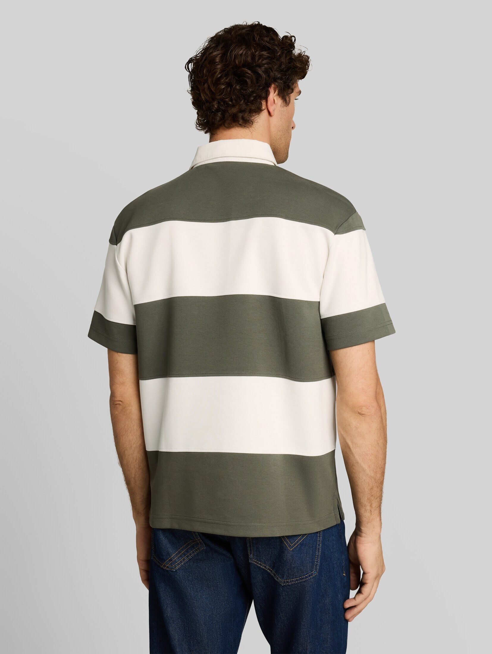TOM TAILOR Denim Poloshirt Poloshirts (im Einserpack) Relaxed Fit Poloshirt mit Blockstreifen