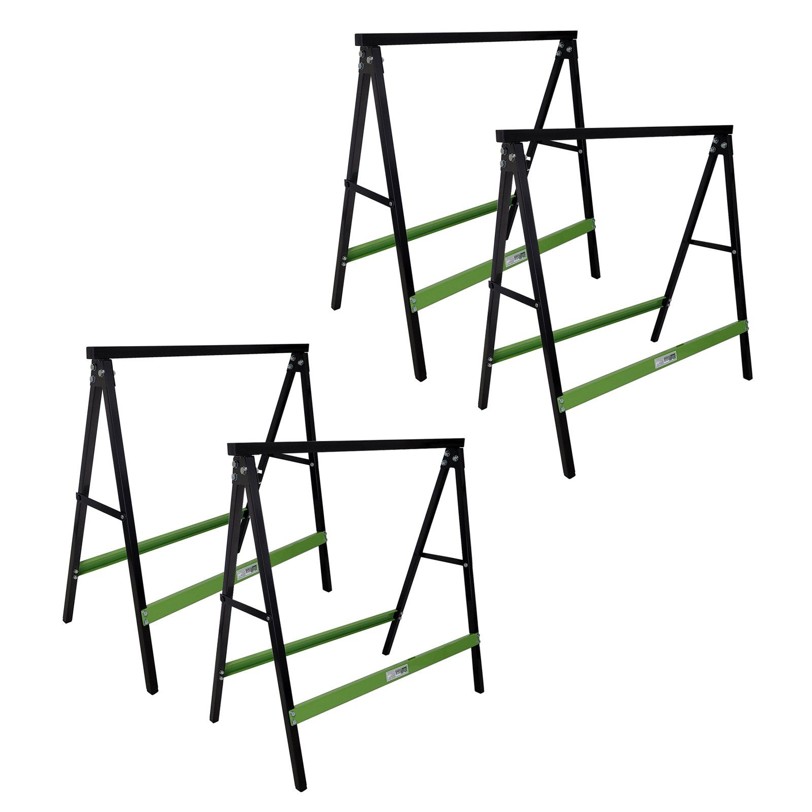 Sägebock 4x Klappbock Sägebock Arbeitsbock klappbar 2er Set Traglast 200 kg/Paa