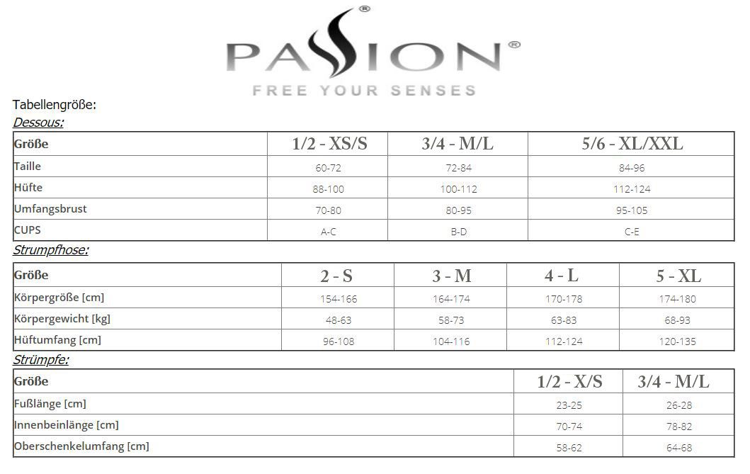 Passion Feinstrumpfhose Damen Netz mit Streifen TI 040 20 DEN 20 DEN (1 St. 1er-Pack) transparent & matt