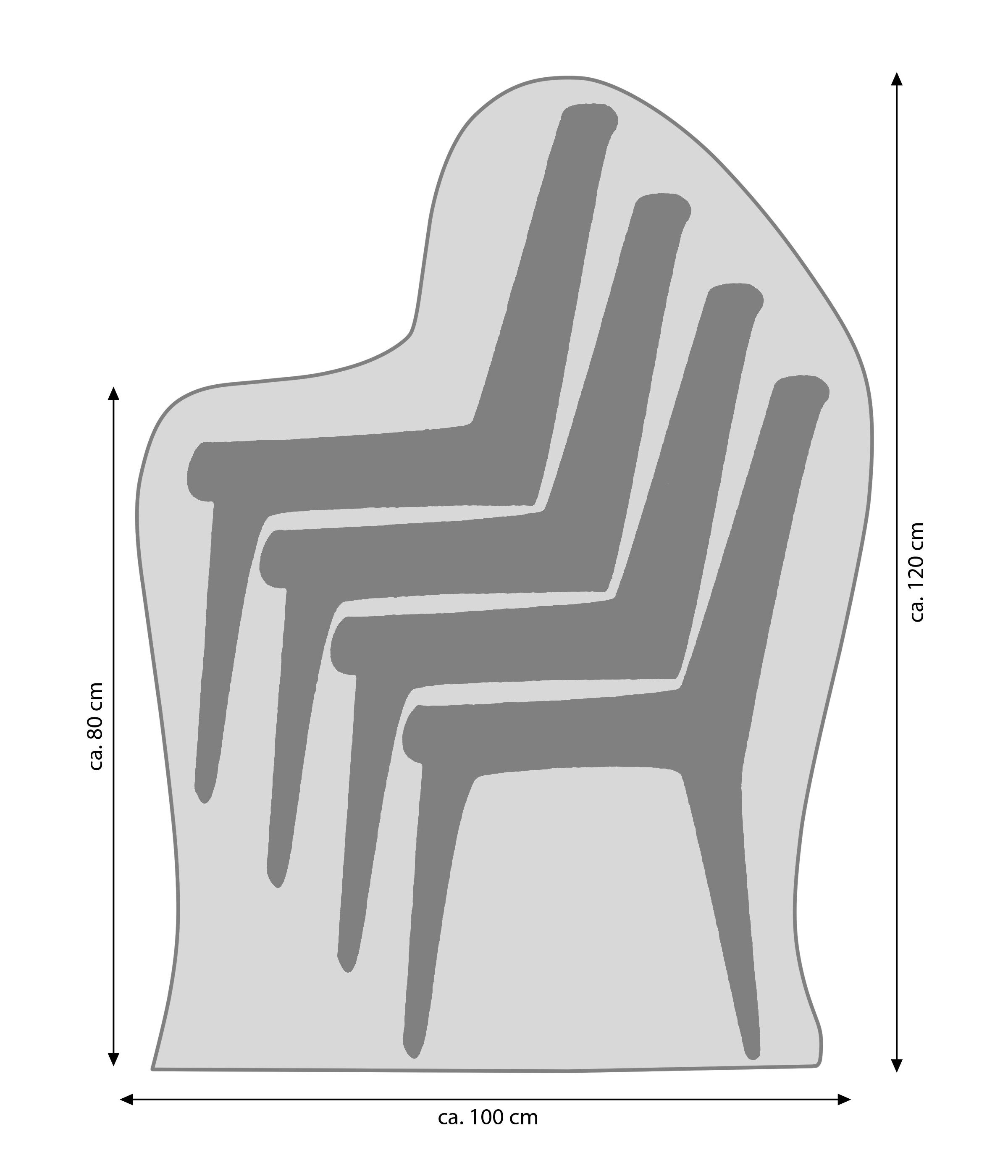 Dehner Gartenmöbel-Schutzhülle für Gartenstuhl, ca. 120 x 100 x 70 cm, Polyester, Simple Abdeckhaube aus wasserabweisendem Material für Ihre Stühle