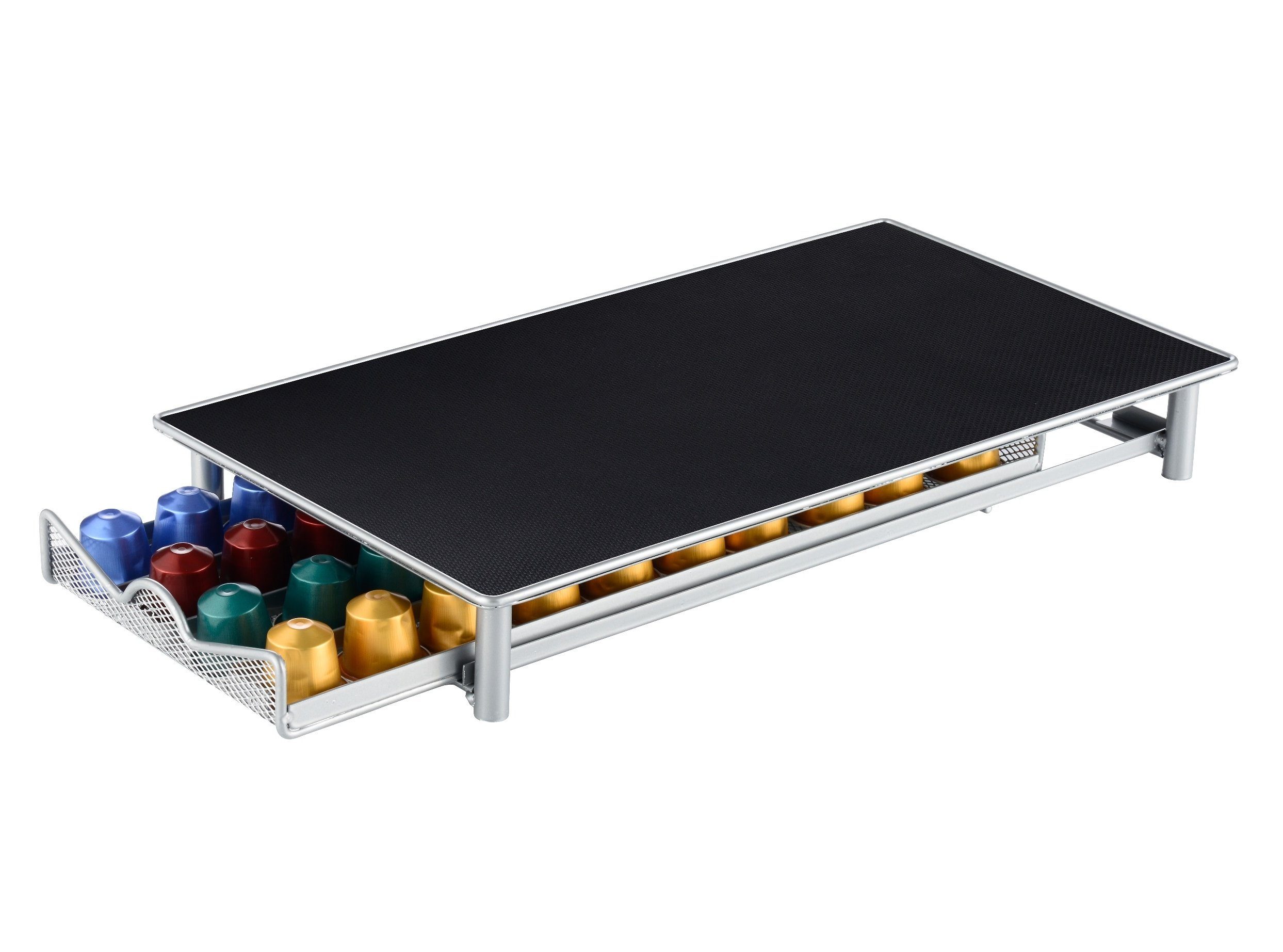 Rungassi Kapselhalter Kaffeekapsel Ständer Kapselspender Schublade 40 Kapseln Nespresso N01