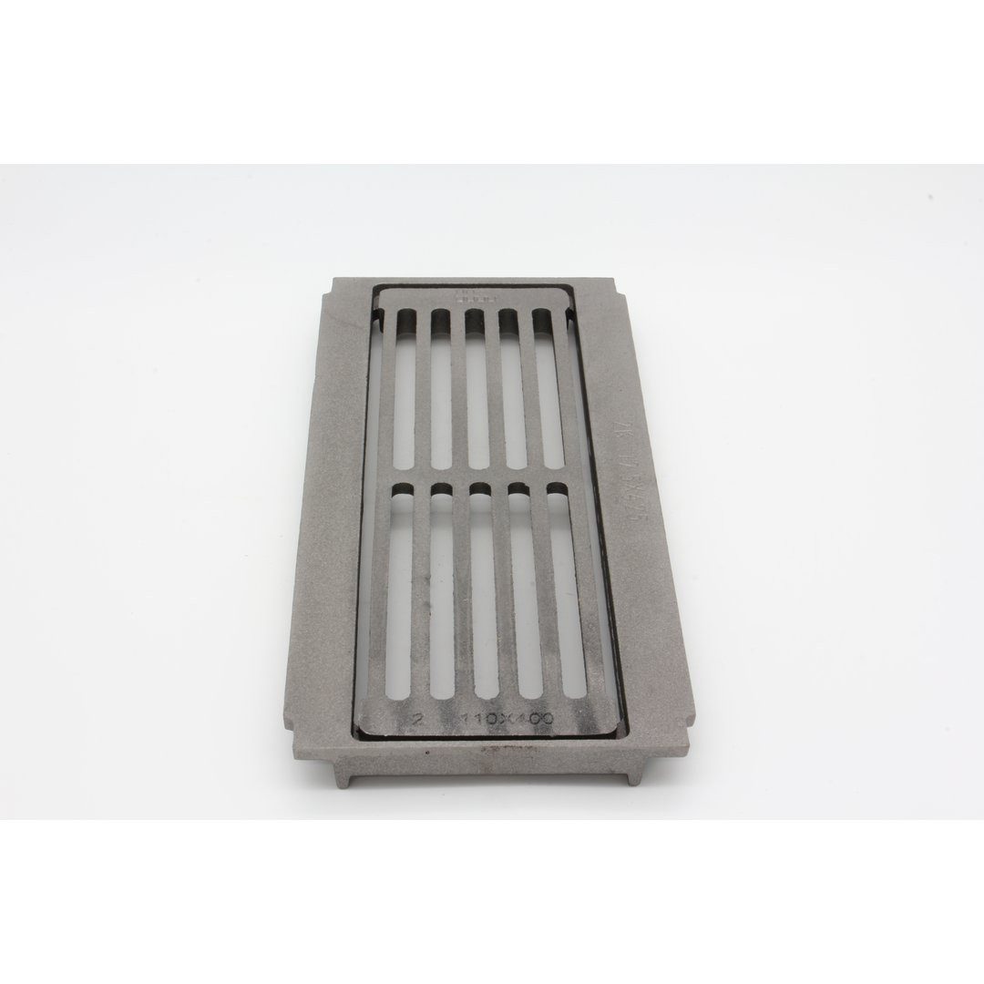 Feuercampus Ofenrost Gussrost 175 x 420 mm mit Einbaurahmen