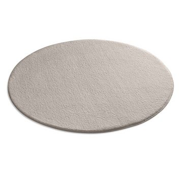Teppich Waschbarer Kurzflor-Teppich, TaCa Home, rund, Höhe: 19 mm, Wohnzimmer Schlafzimmer Küche Bad Flur, Sand - 80 cm rund