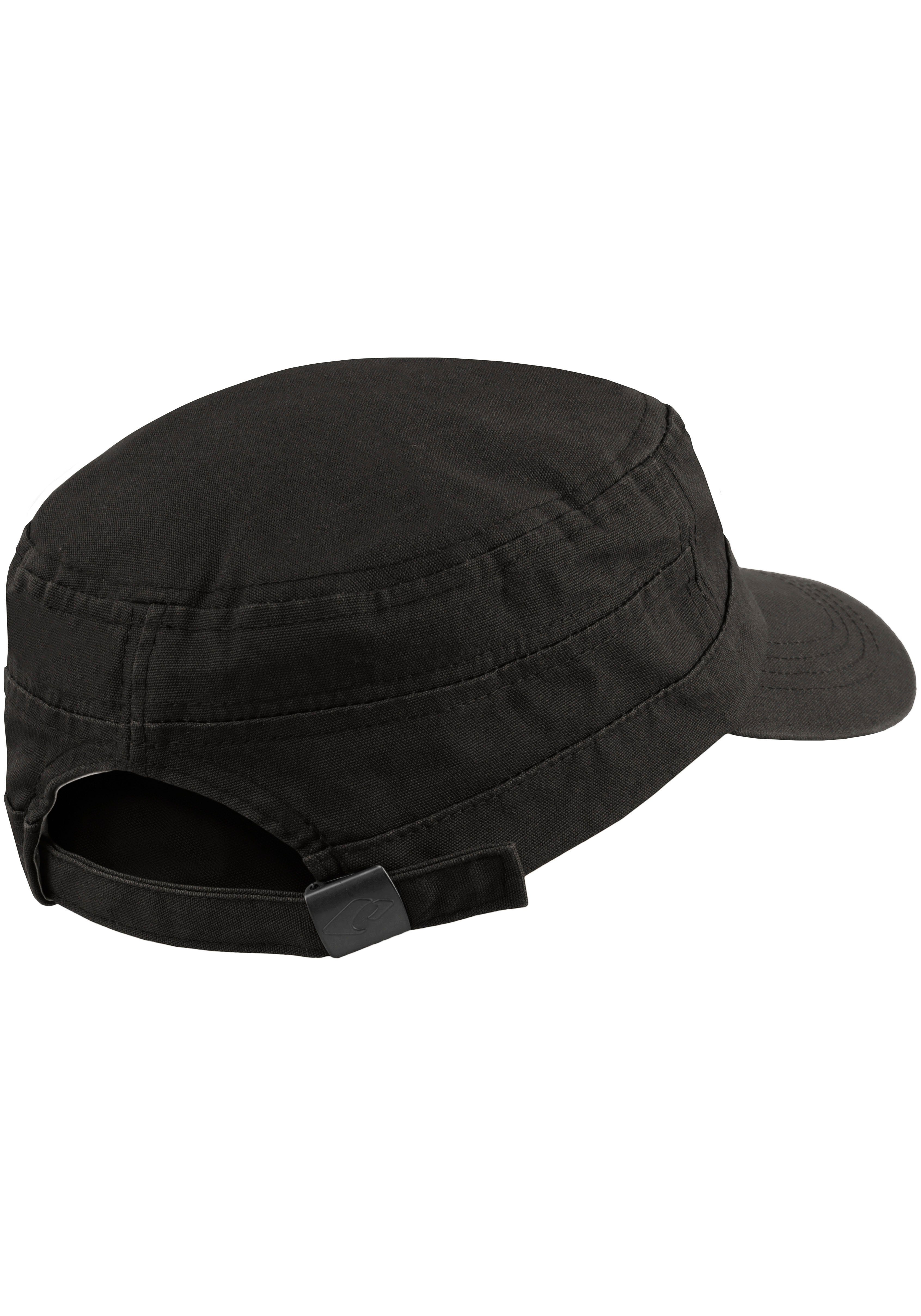 chillouts Army Cap El Paso Size schwarz Hat aus Baumwolle, One atmungsaktiv, reiner