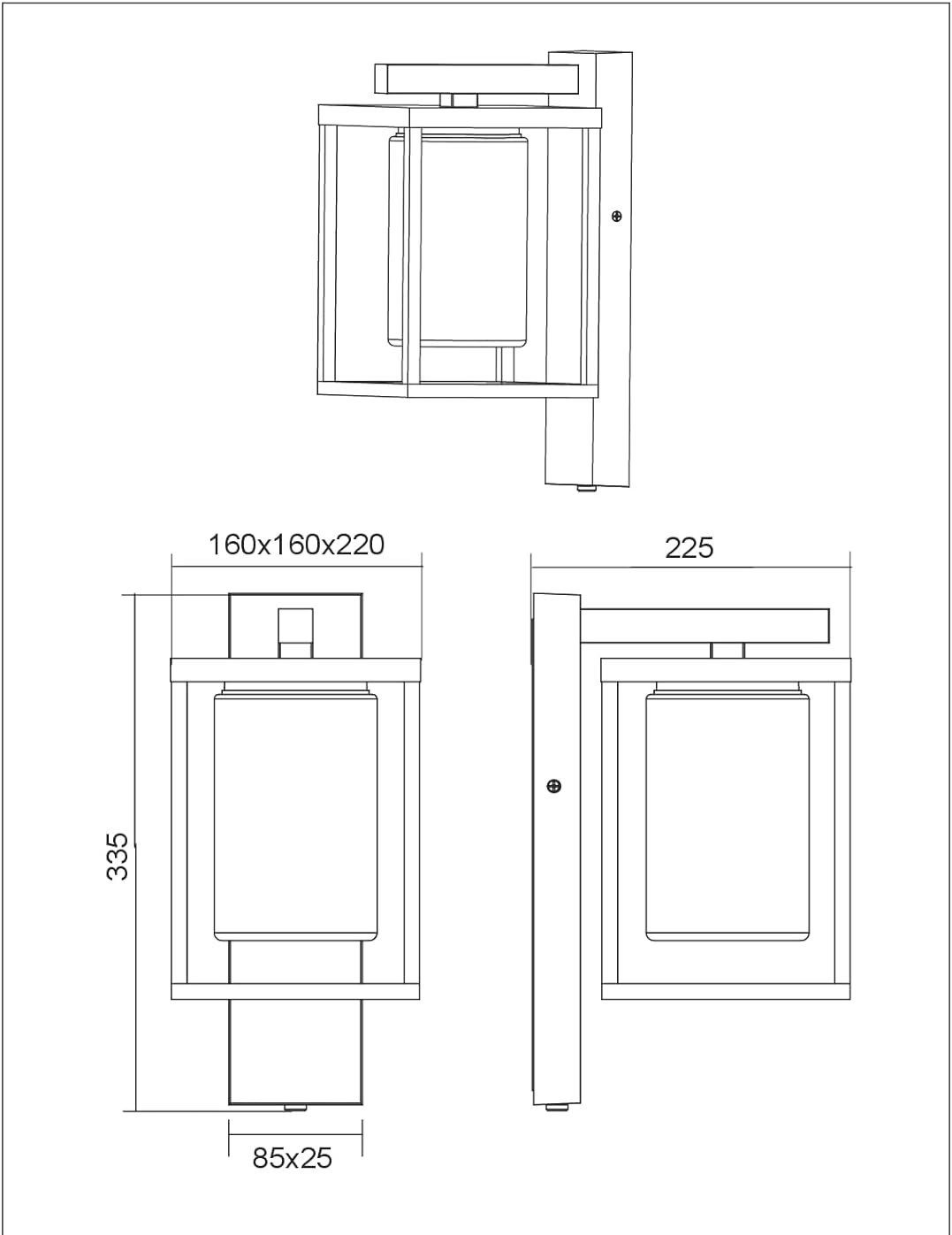 lightling Außen-Wandleuchte Luna, ohne Leuchtmittel, moderne Außenlampe mit Dämmerungssensor oder Bewegungsmelder