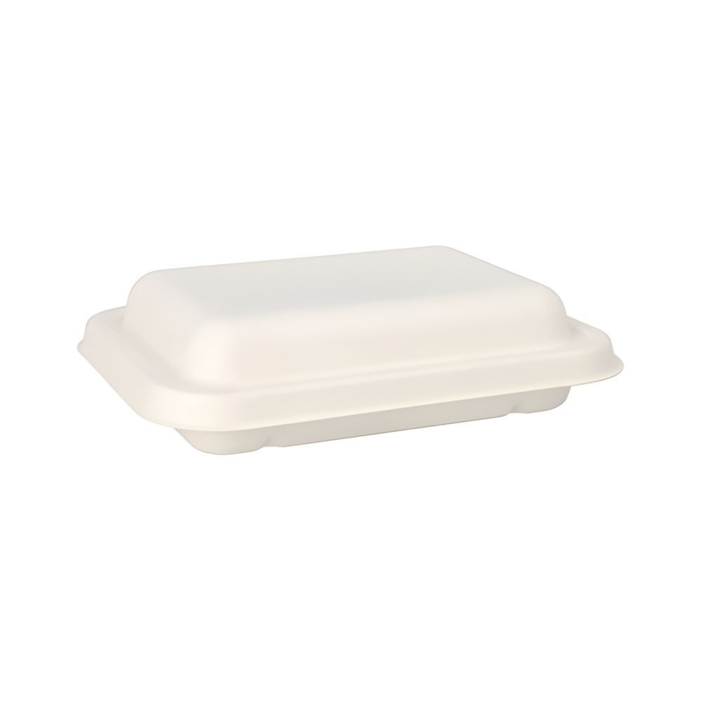 PAPSTAR Einwegschale 300 x Schalen Zuckerrohr pure ungeteilt 3 cm x 15,3 cm x 20,3 cm weiss, Zuckerrohr