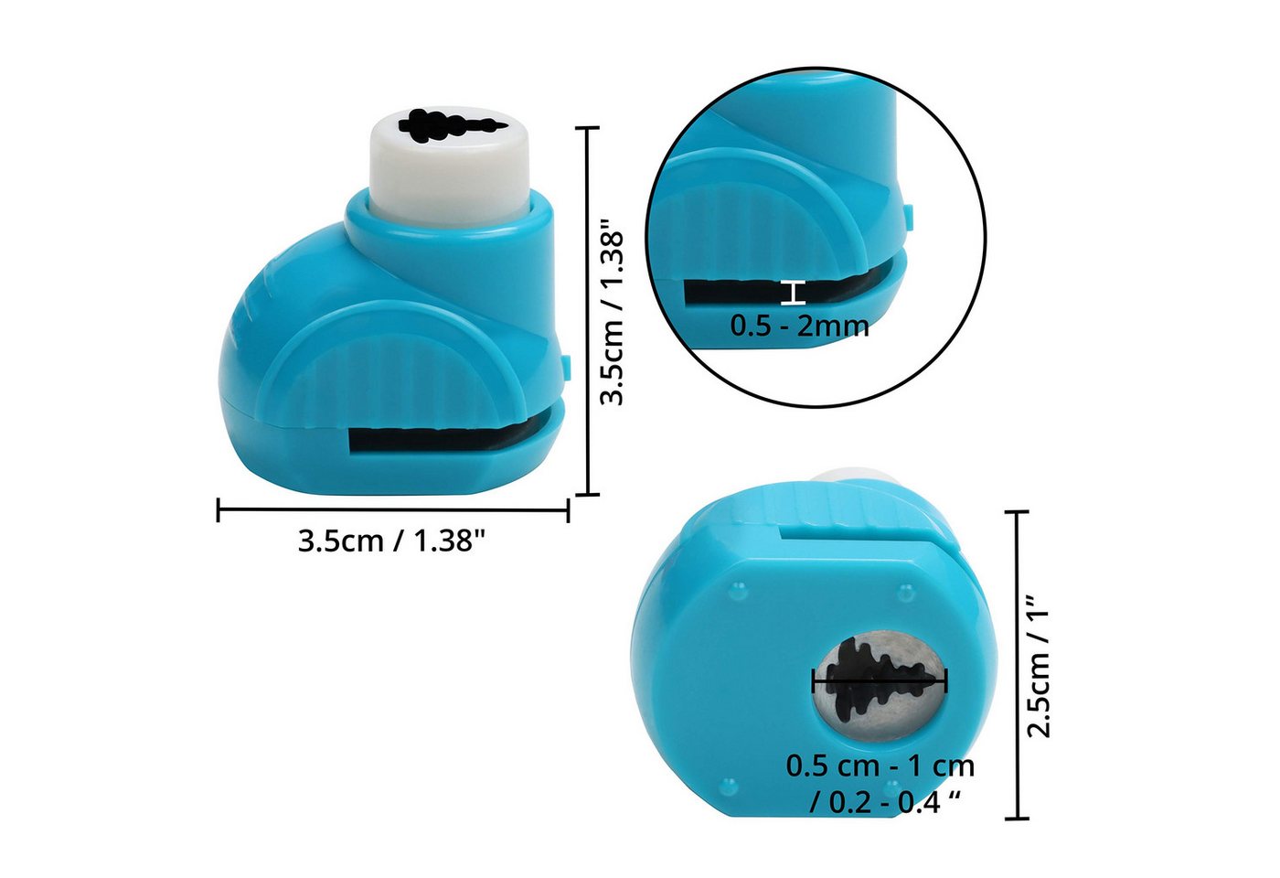 Thumbnail - Kurtzy Papierscheren Mini Papierstanzer Set (24 Stück) - Bunte Motivlocher, (24-tlg)