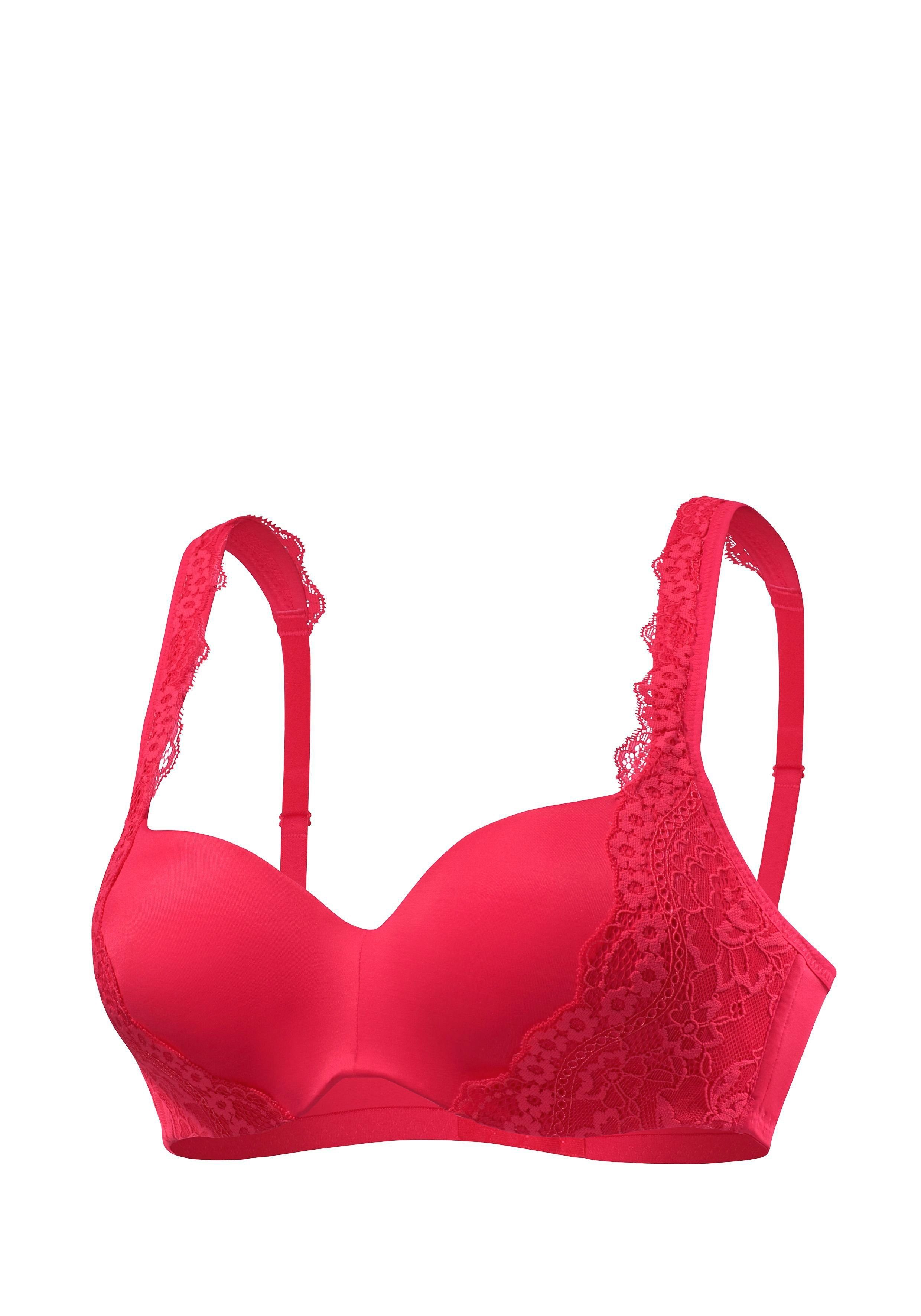 Nuance by Lascana Schalen-BH Optimizer mit Bügel und zarter Jacquardspitze, Dessous – Bild 2 von 5