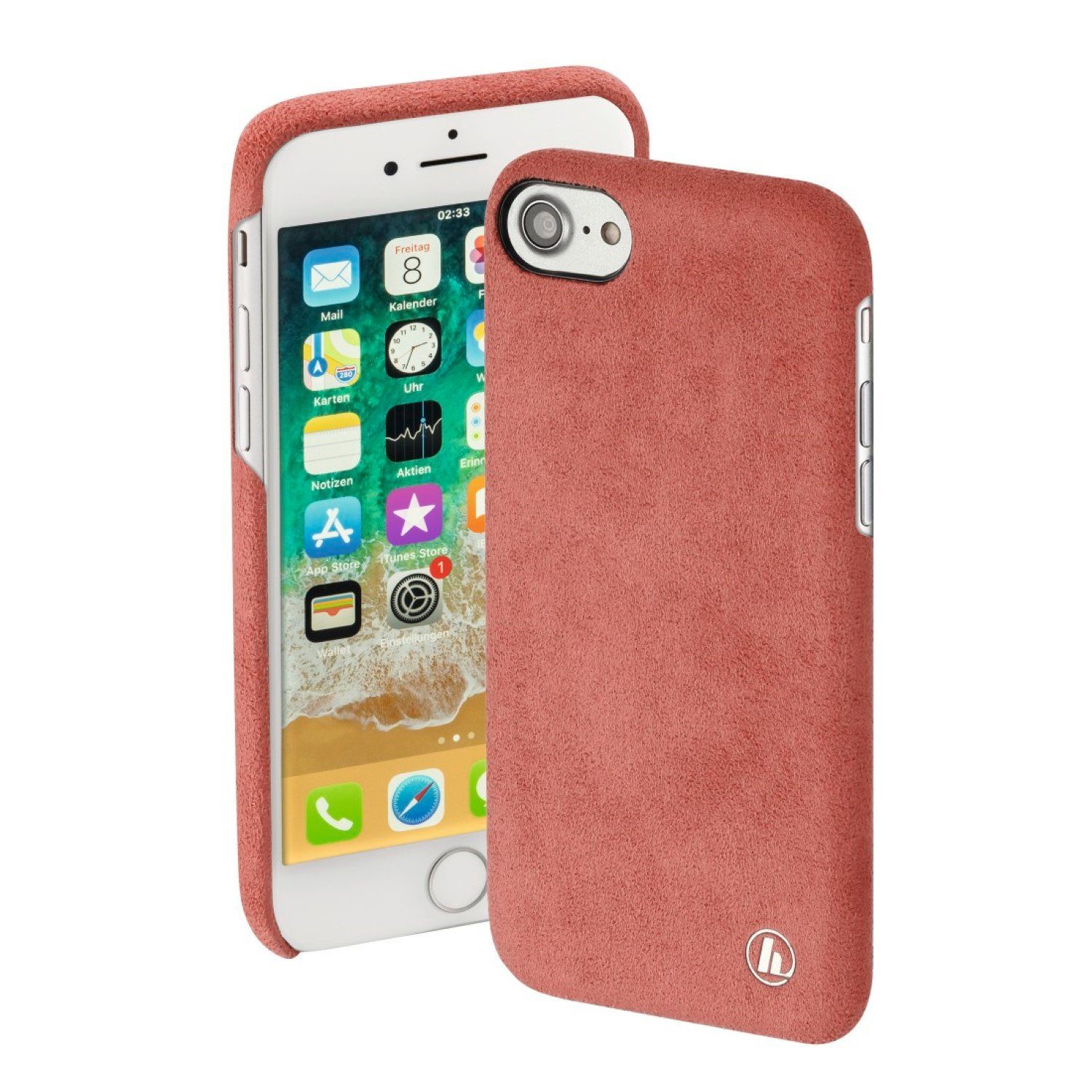 Hama Handyhülle Textil Touch Cover Schutz-Hülle Case Tasche, hochwertige Textilbezug Wireless-Charging edle und angenehme Haptik