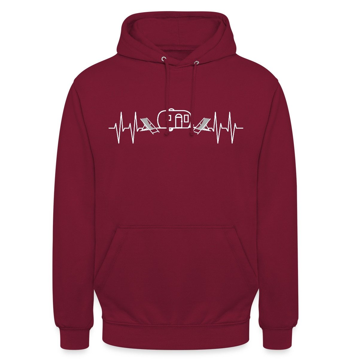 Hoodie Camping Herzschlag Unisex Hoodie