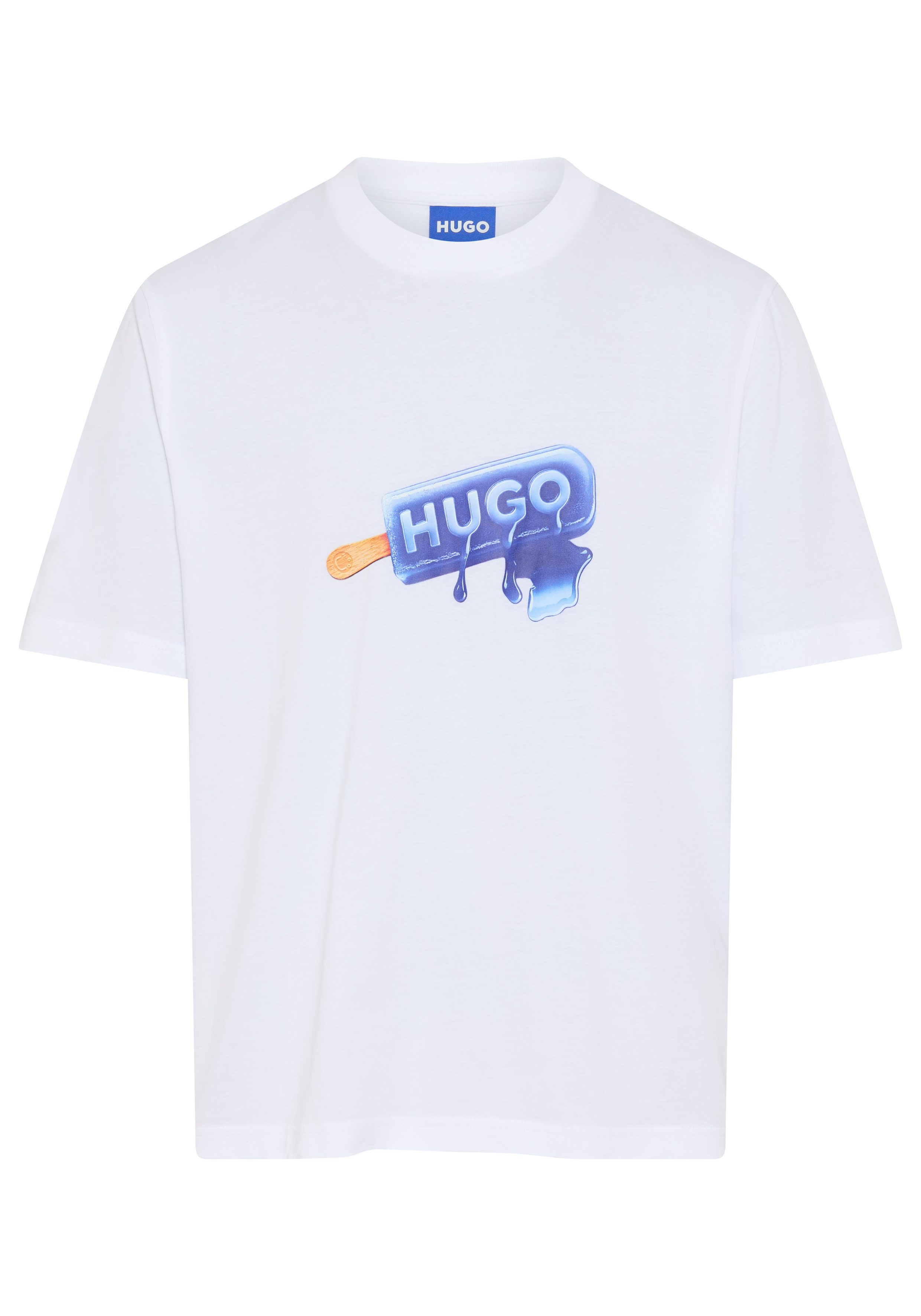 HUGO Blue T-Shirt Noglasy mit Rundhals, regular fit