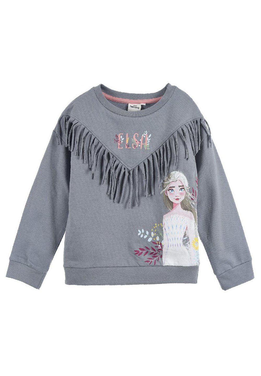 Disney Frozen Sweatshirt »Eiskönigin Anna & Elsa Kinder Mädchen Pullover  Sweater Pulli« mit Fransen online kaufen | OTTO